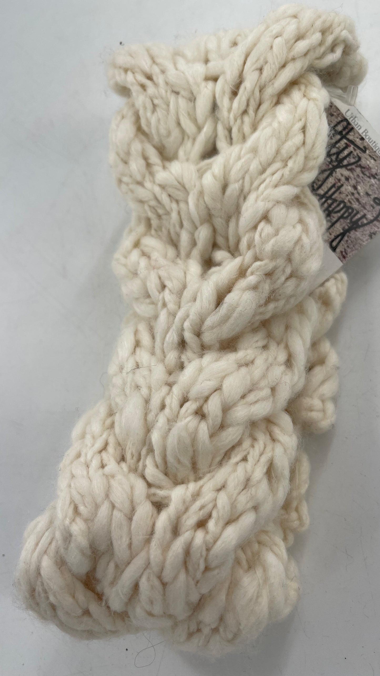 Cream Knit Braided Yarn Headband