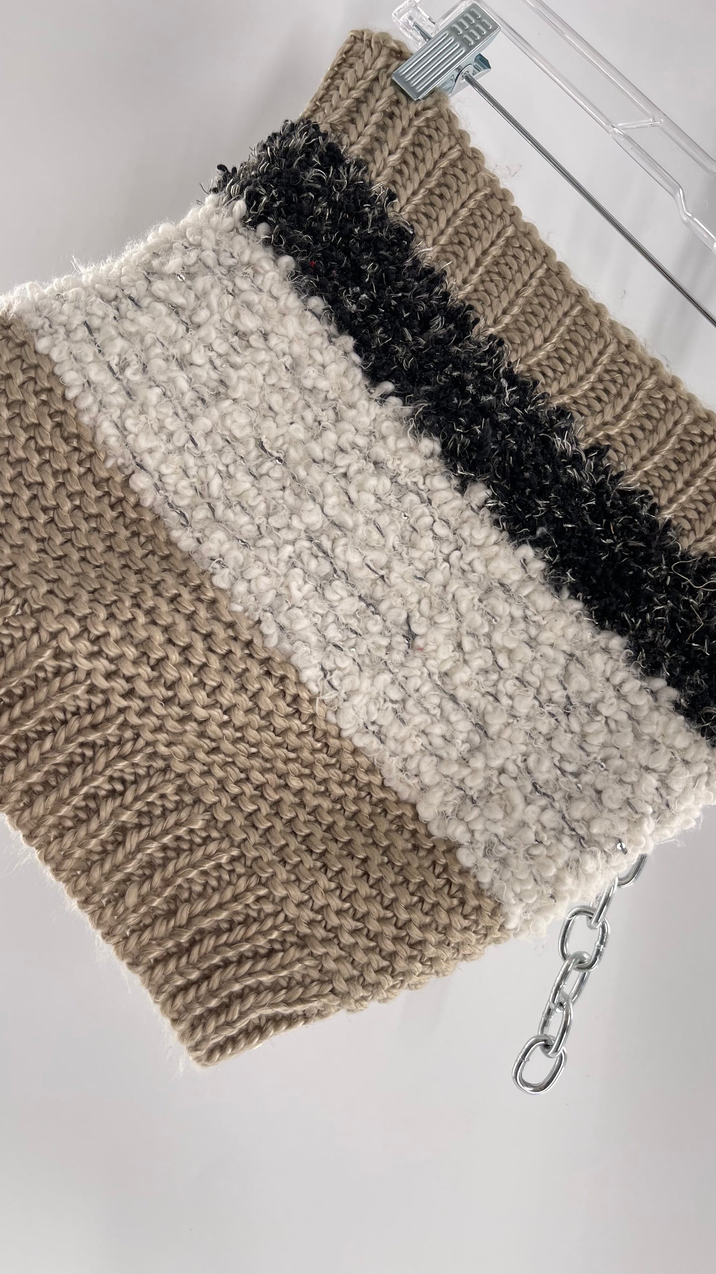 Anthropologie Sleeping on Snow Neutrals Knit Infinity Scarf is