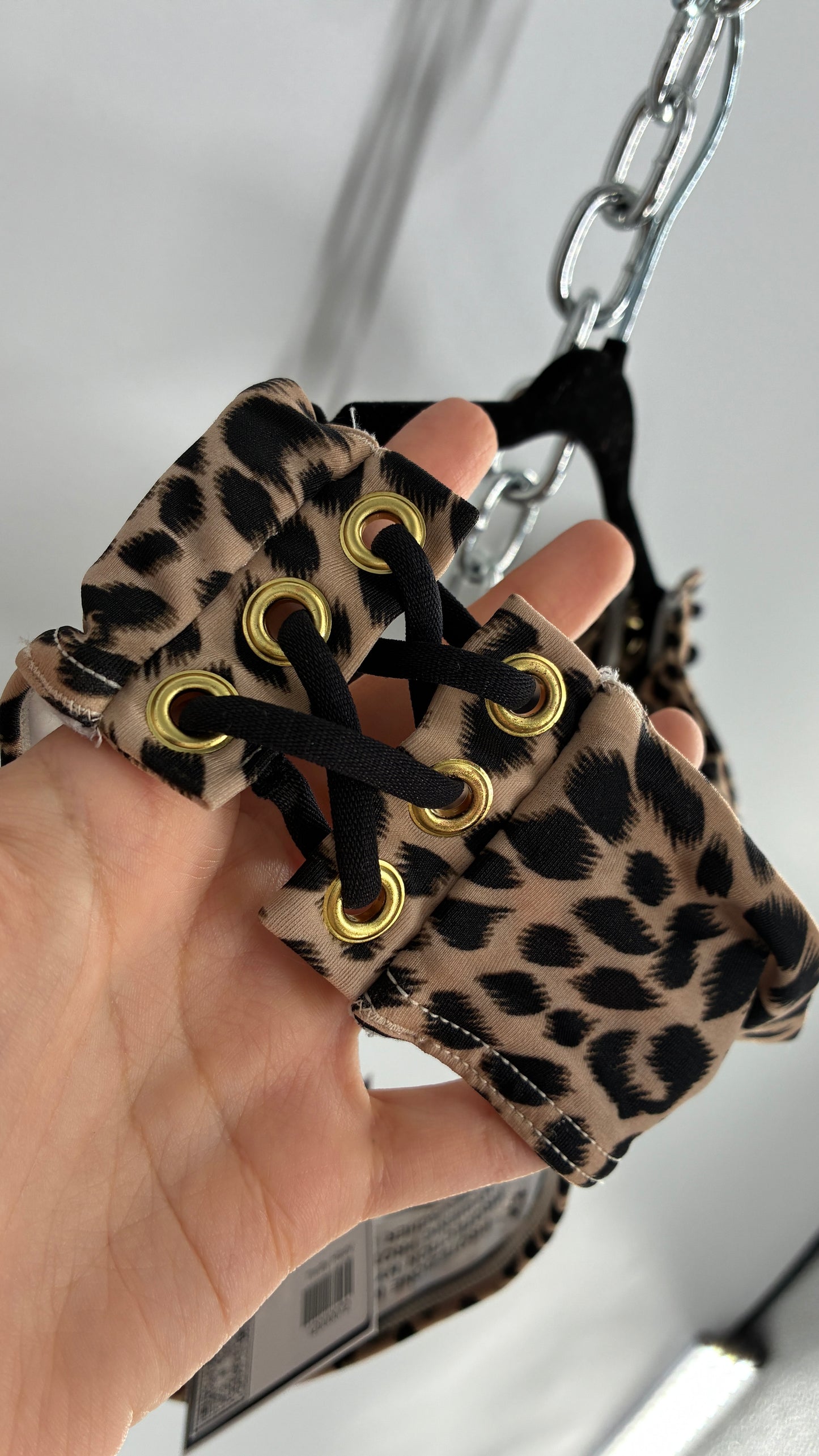 Victoria’s Secret Leopard Printed Tie Side Grommet Bikini Bottoms (XS)