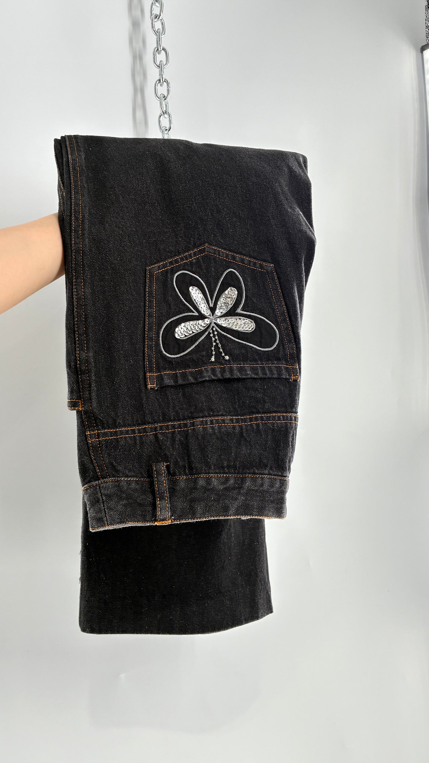Vintage FORENZA Denim with Sequin Butterfly Detail (12)
