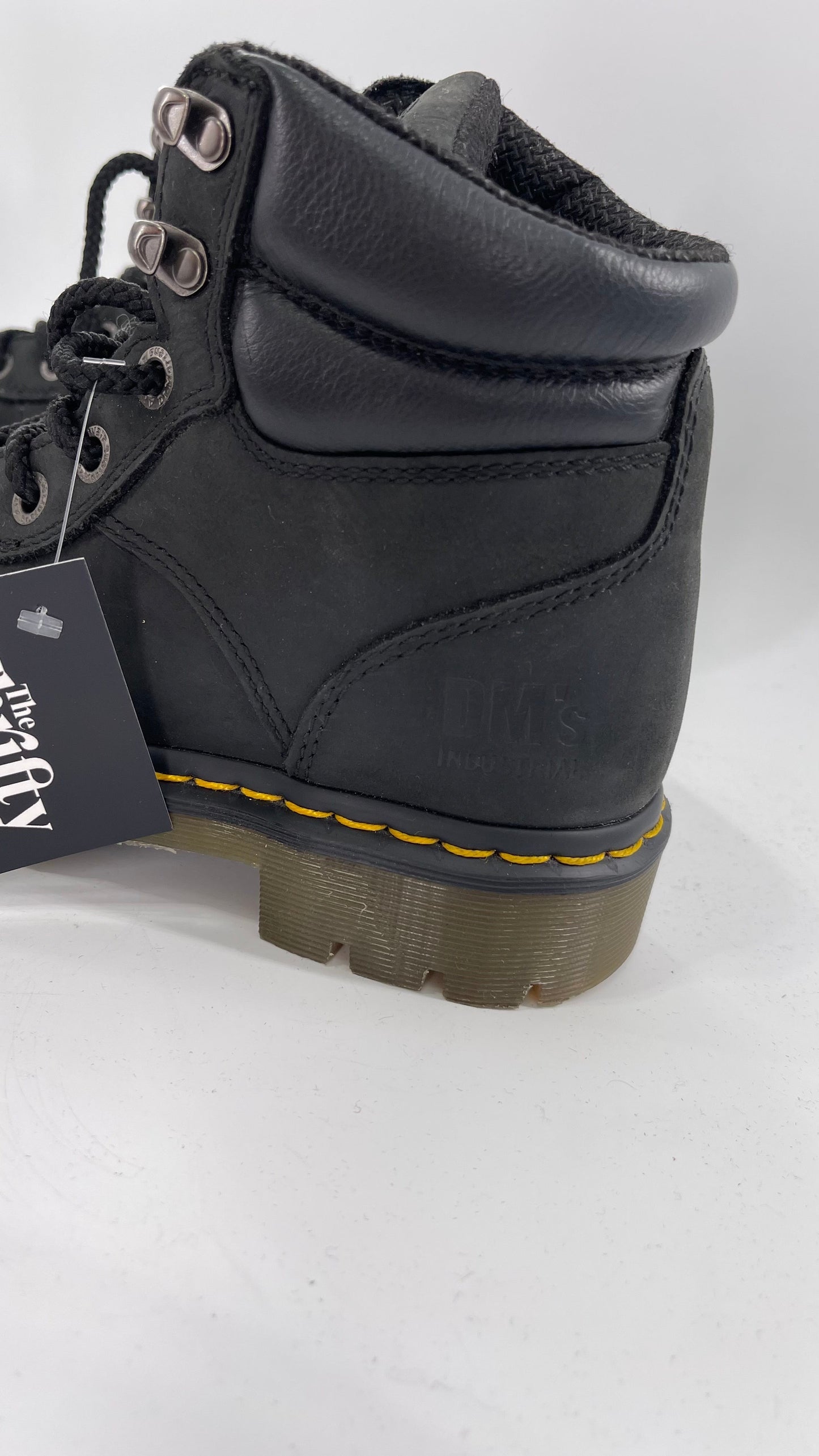Vintage Doc Martens Industrial Black Combat Boots (6)
