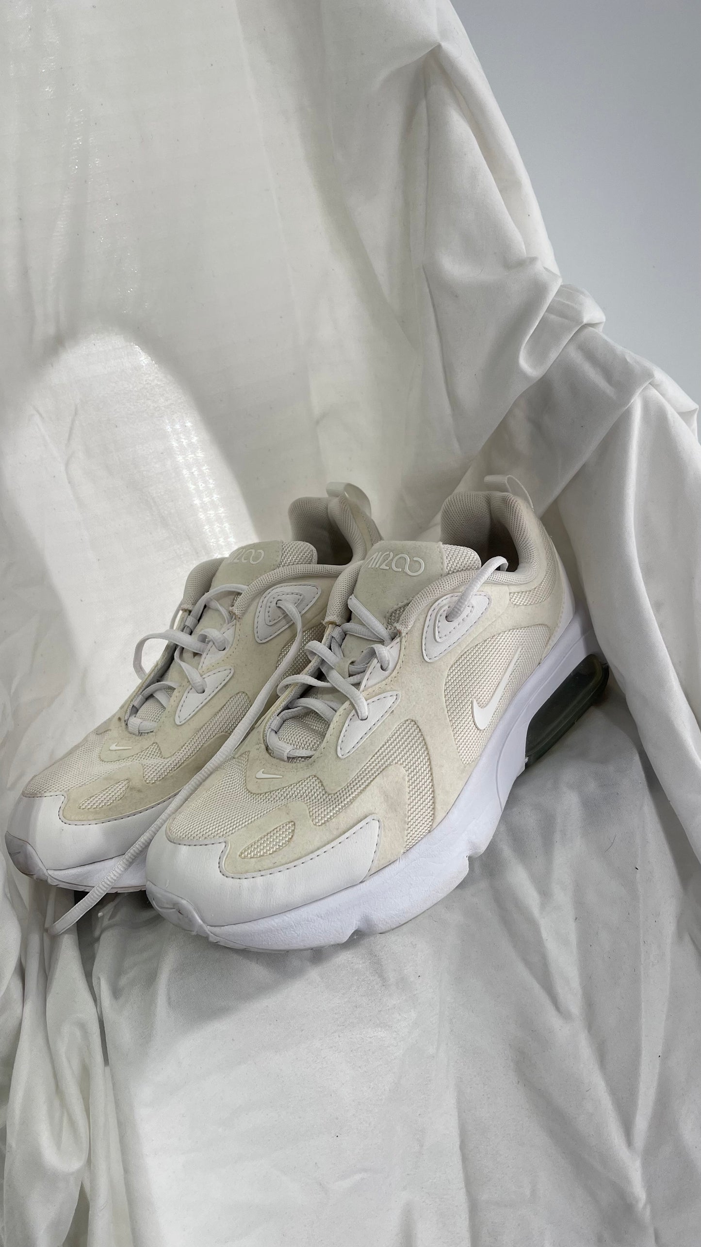 Worn Nike Air 200 Gs Triple White