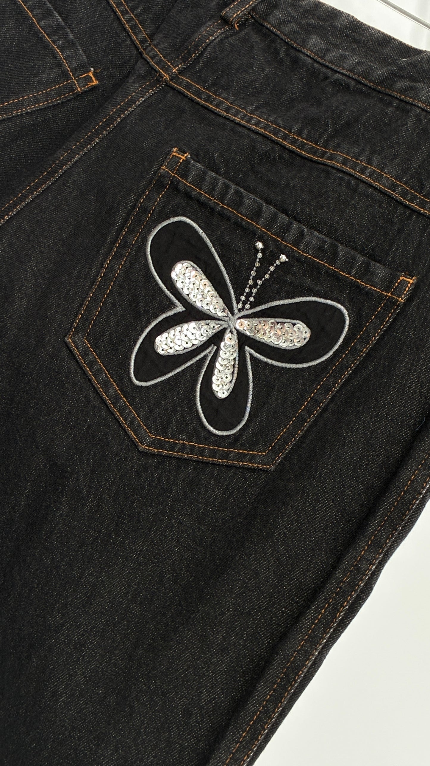 Vintage FORENZA Denim with Sequin Butterfly Detail (12)