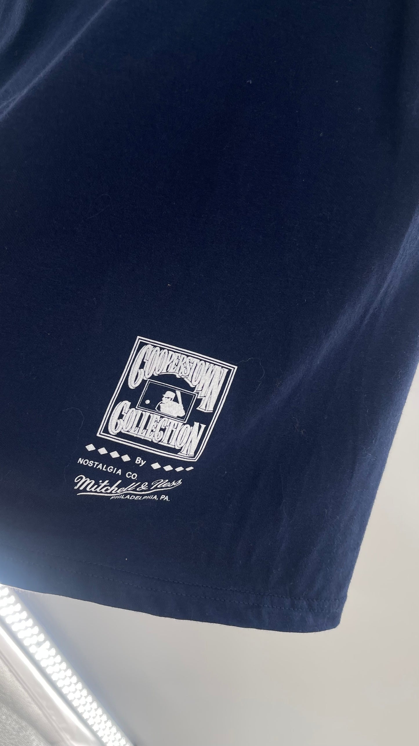 Official Navy Blue Yankees Baby T with Tags Attached Cooperstown Mitchell & Ness (S adult or 10/12 kids)