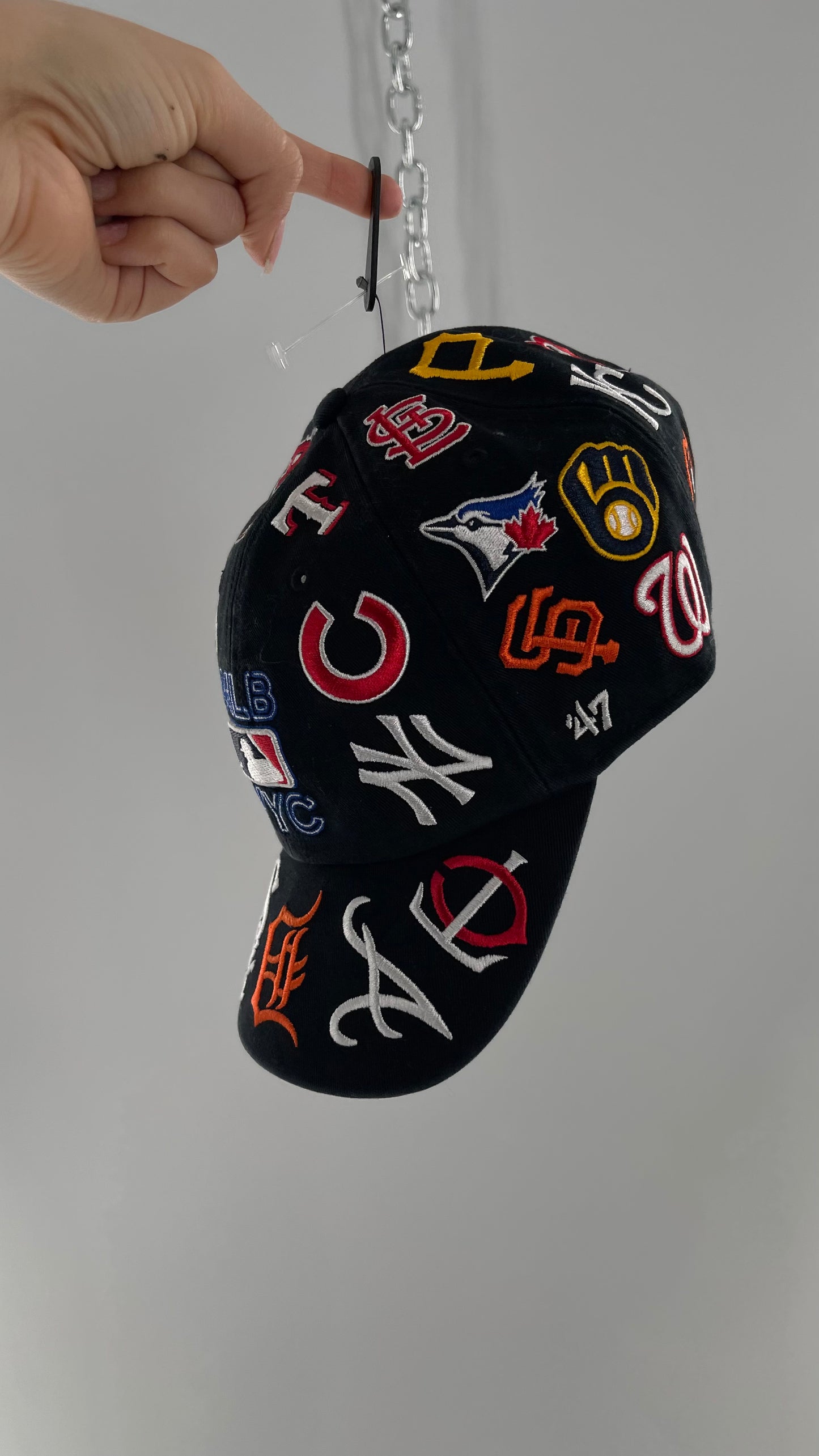 MLB Black Logo Baseball Hat