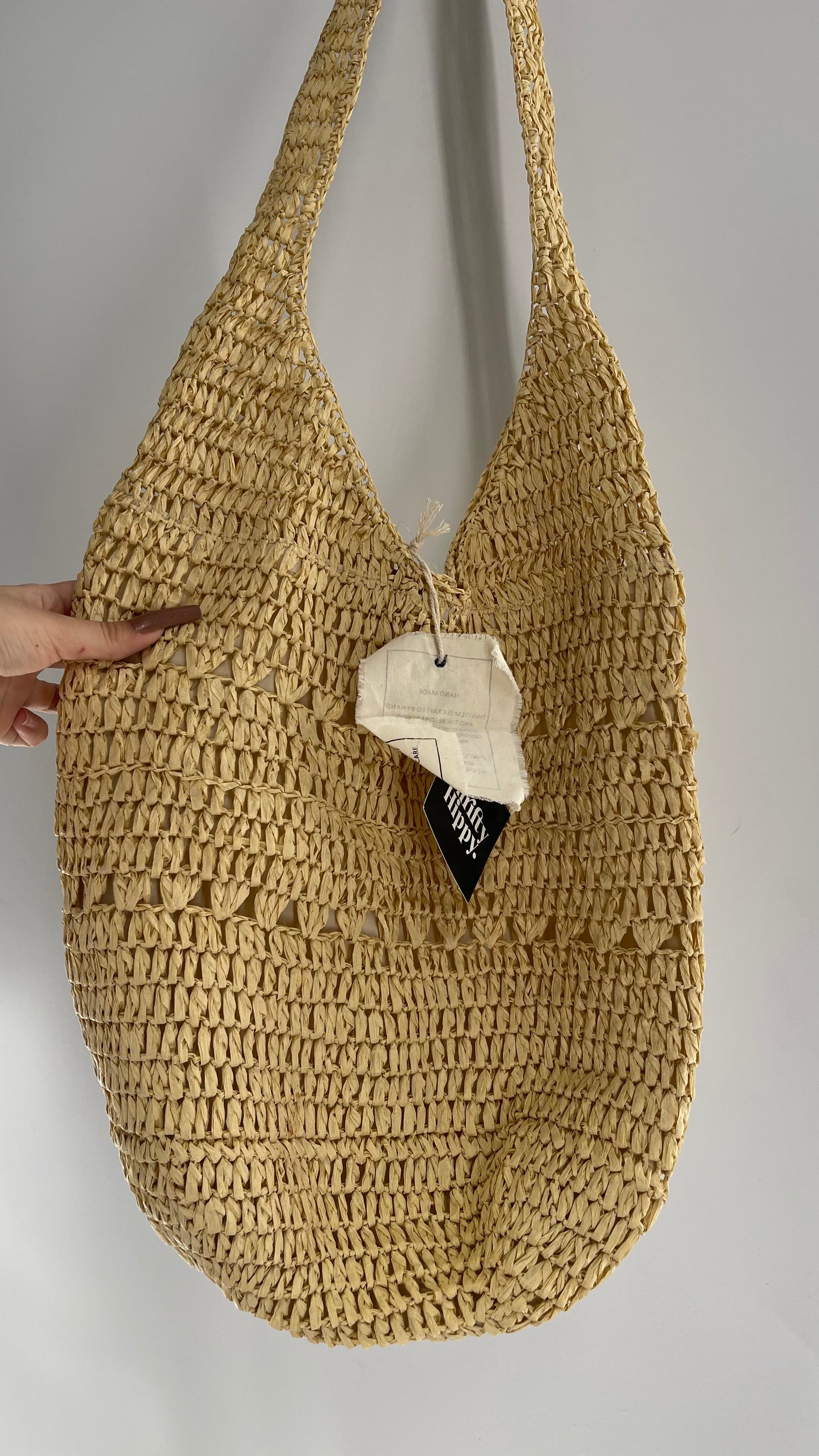Urban Outfitters Straw Tan Tote Bag with Tags Attached