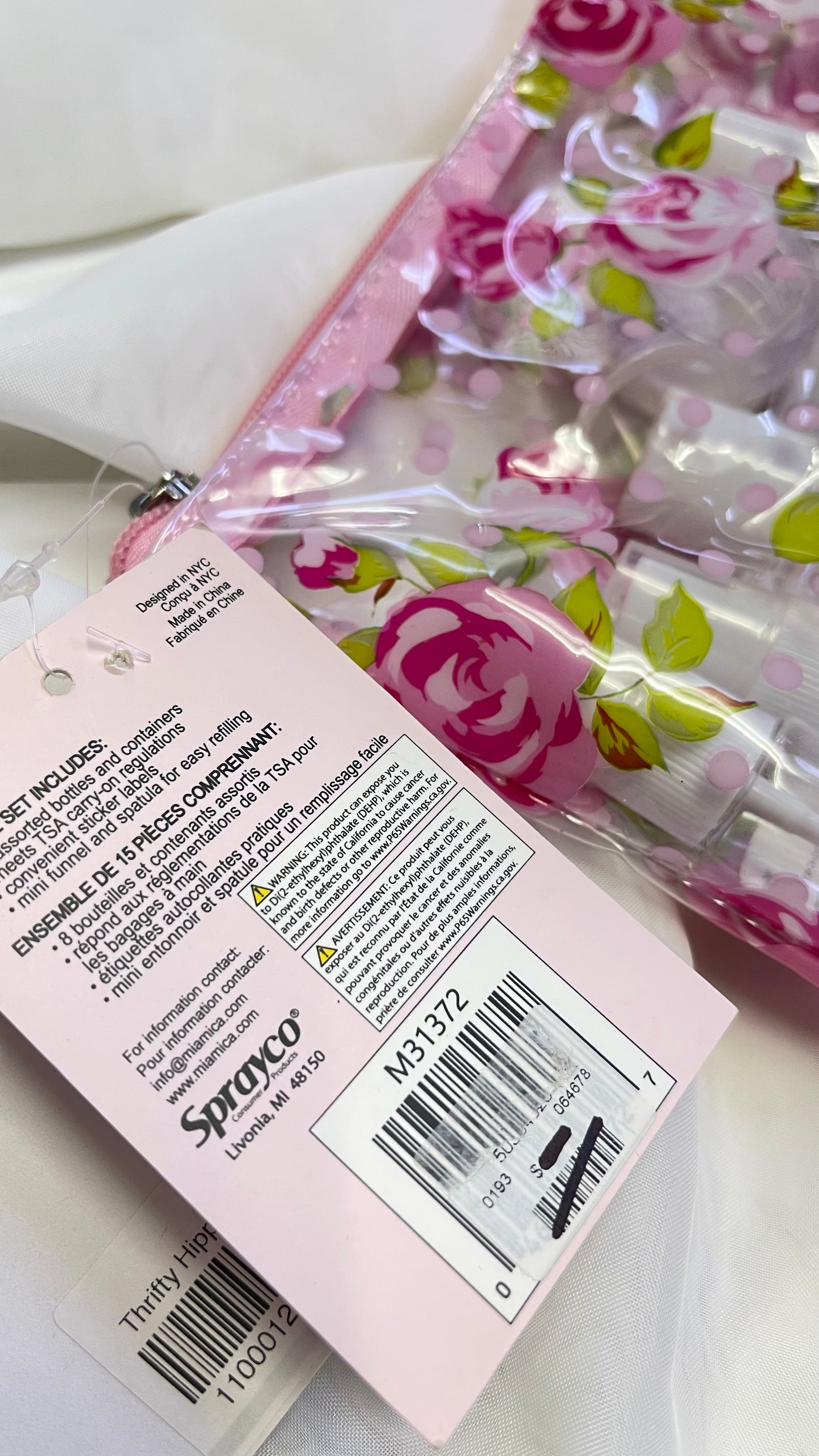 Urban Outfitters Rose 15pc Travel Kit