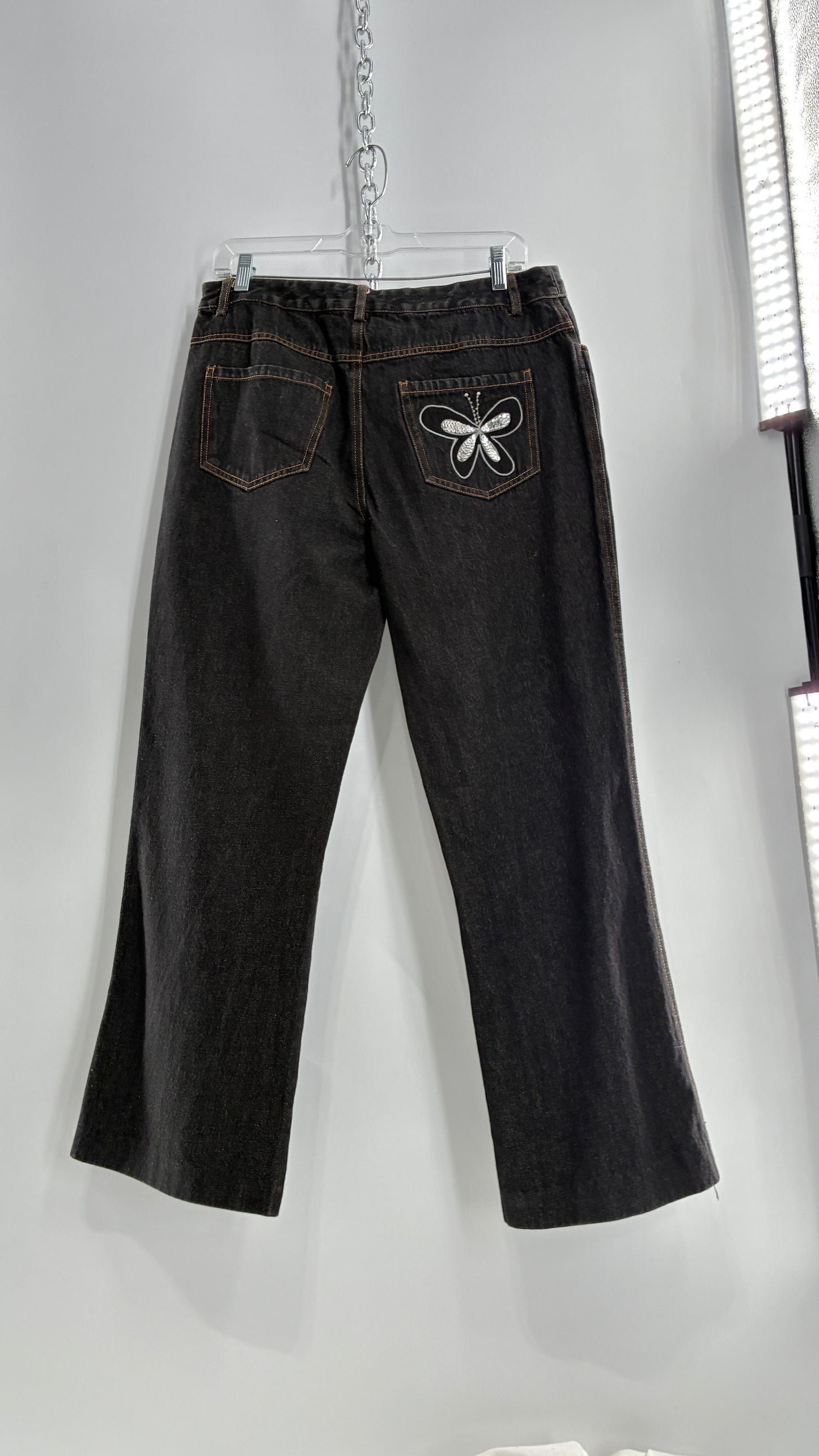Vintage FORENZA Denim with Sequin Butterfly Detail (12)