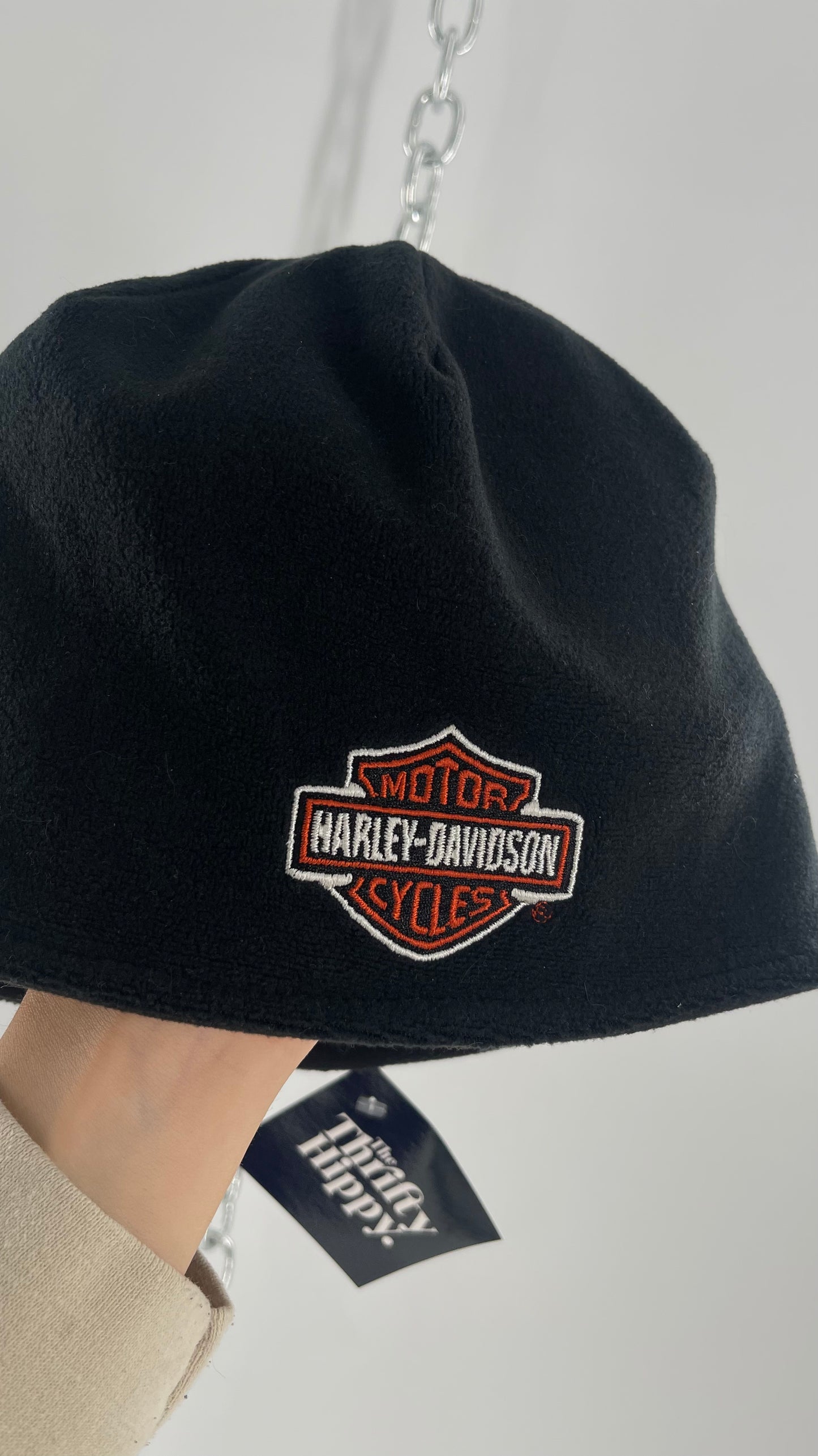 Vintage Harley Davidson Studded Bedazzled Beanie
