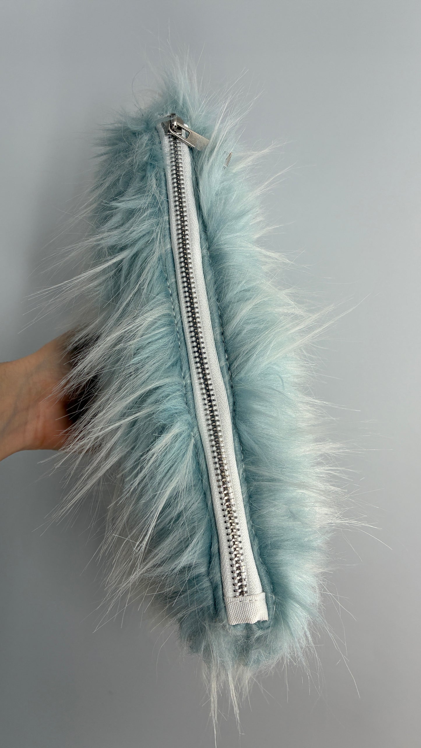 Baby Blue Troll Hair Makeup Bag