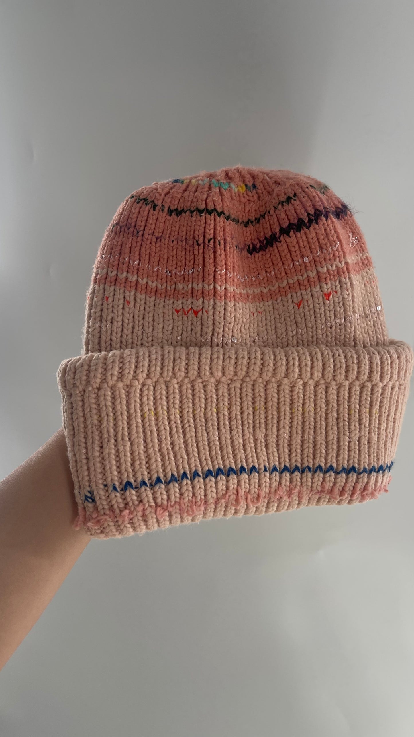 Free People Super Thick Knit Pastel Confetti Beanie