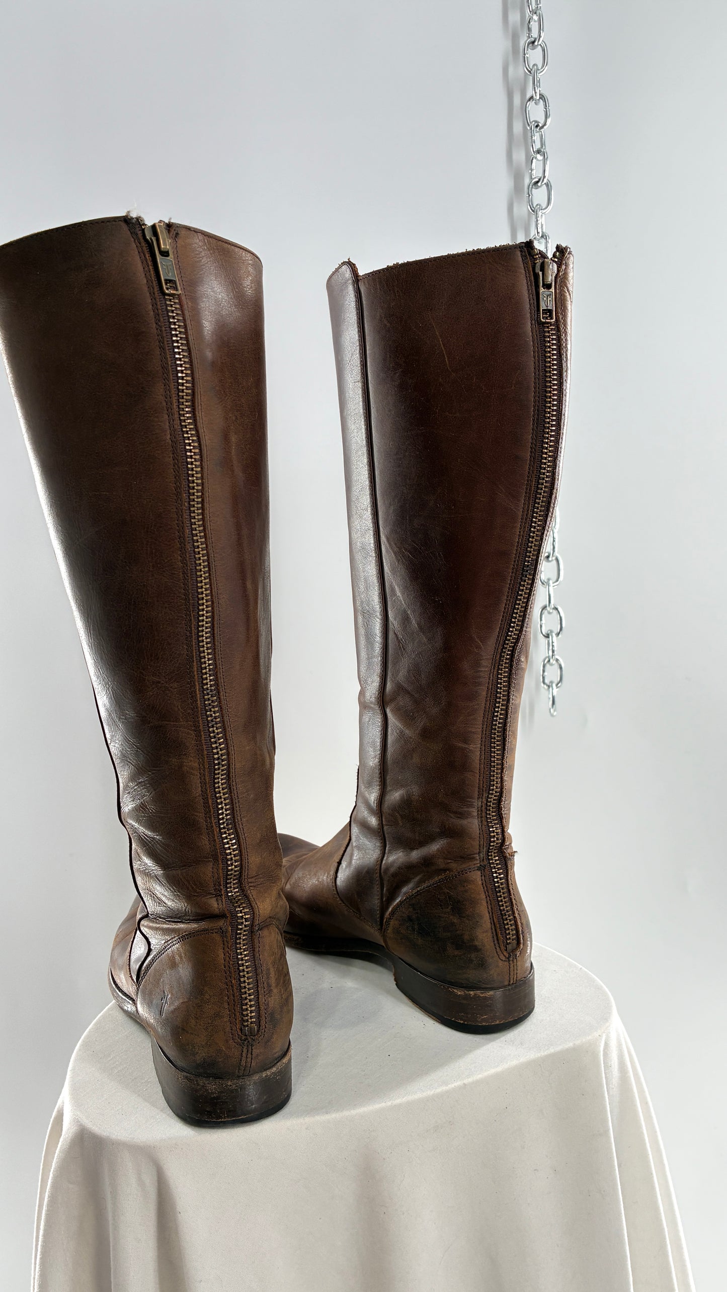 Vintage Distressed FRYE Riding Boots Made in Mexico (8)