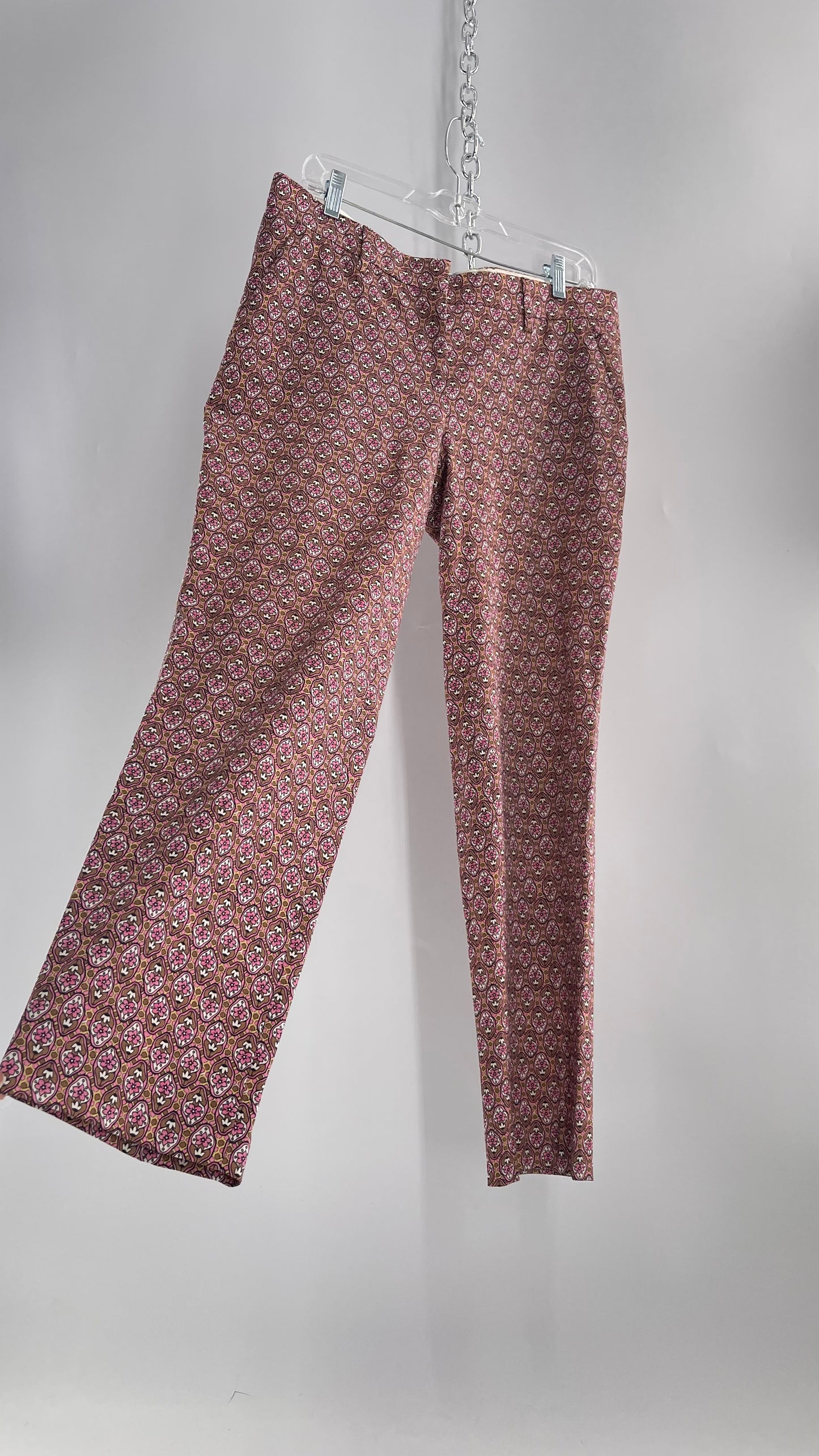 Vintage PRADA Trouser Brown Pink 1970s Style Pattern (28)