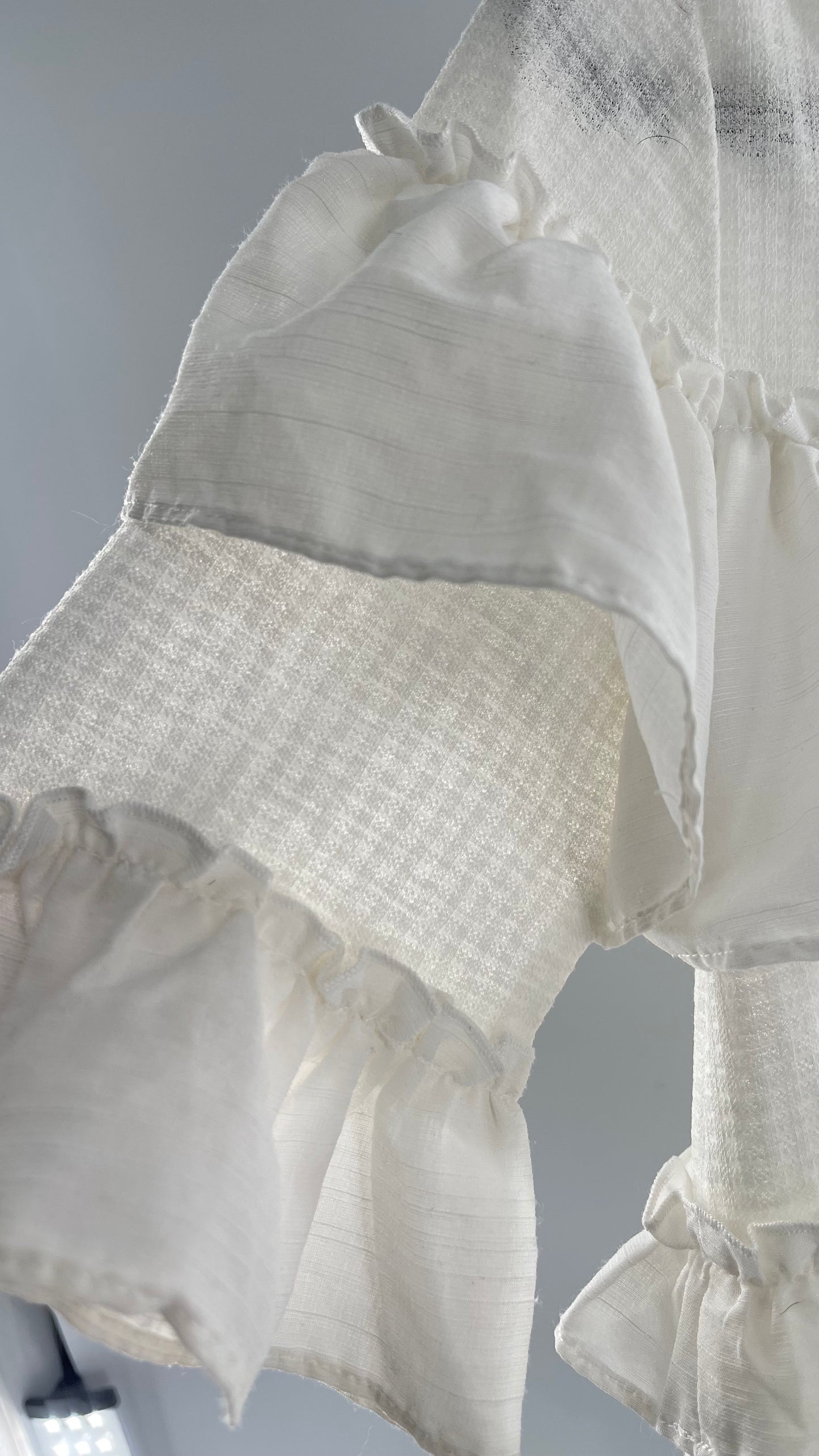 For Love and Lemons English Factory White Ruffle Cloud Blouse with Tags Attached (XS)