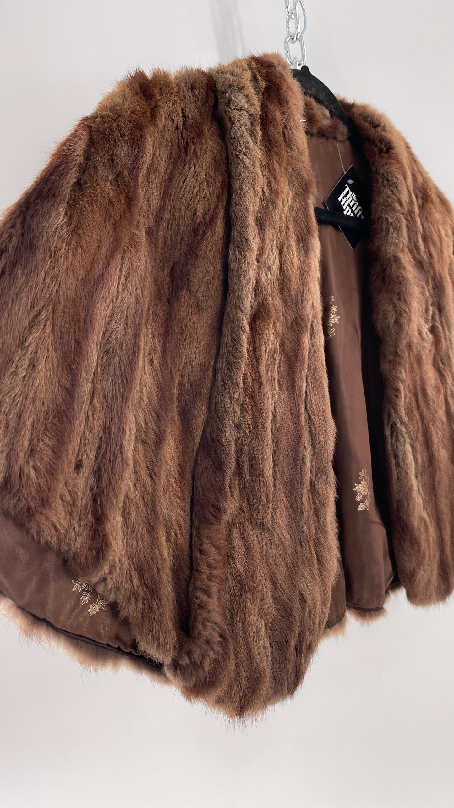 Vintage Brown Multi-toned Cape (One Size)