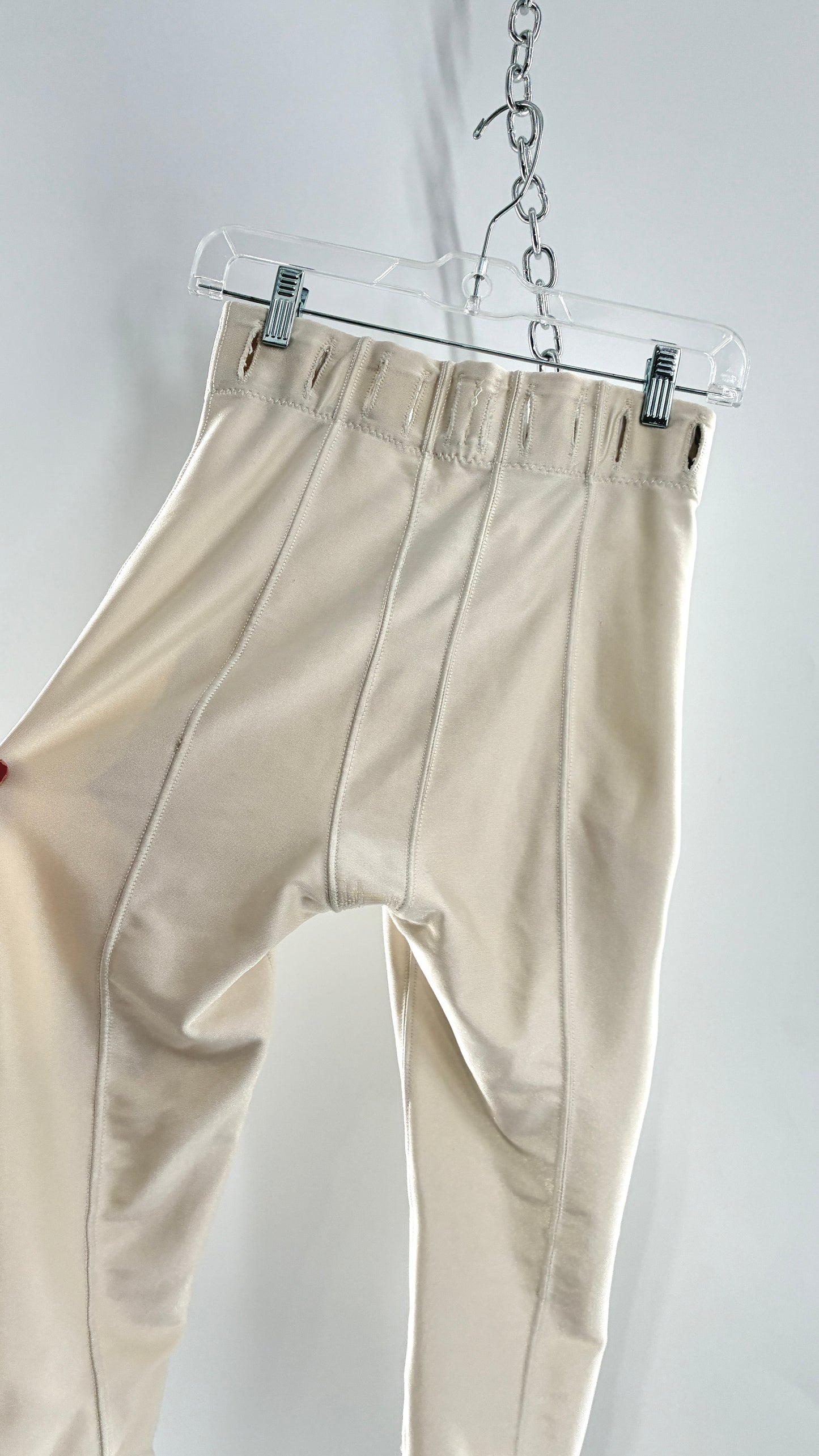 Vintage Ivory Football Style Lace Up Shorts (30)