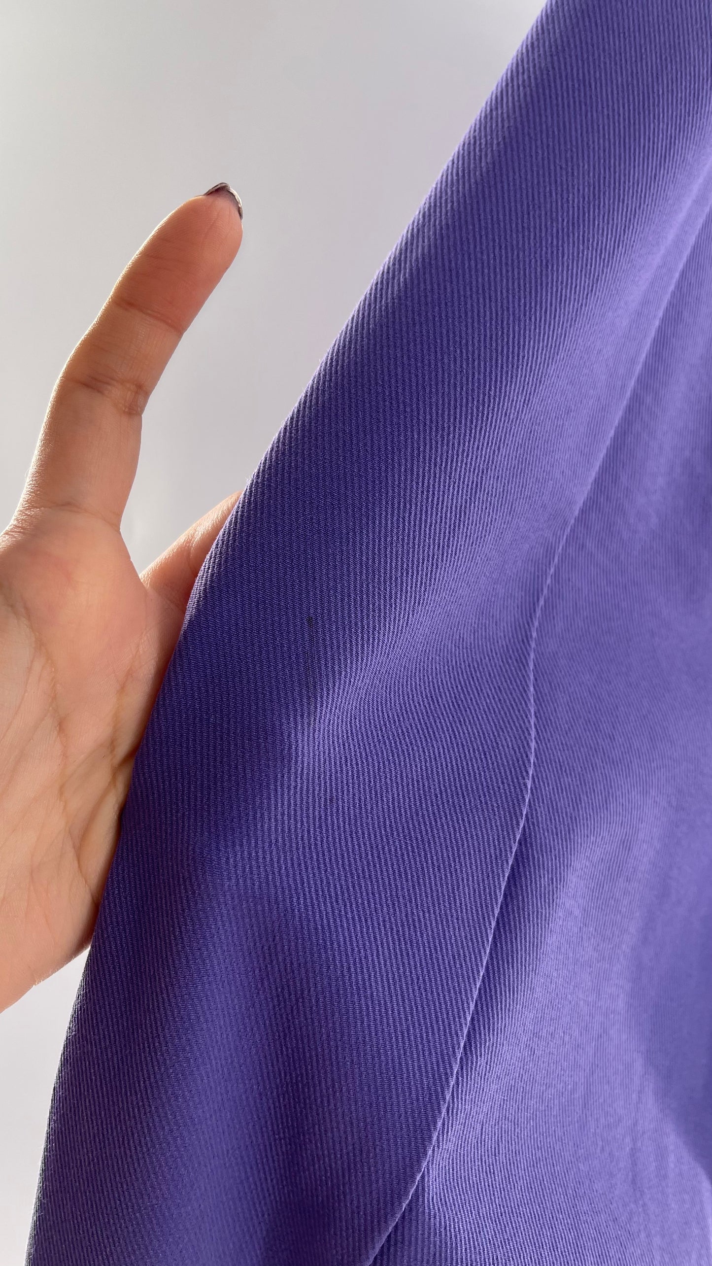 Free People Purple Knit Flares with Pleated Front and Pointed Back Stitching and Vented Hem  (Small)