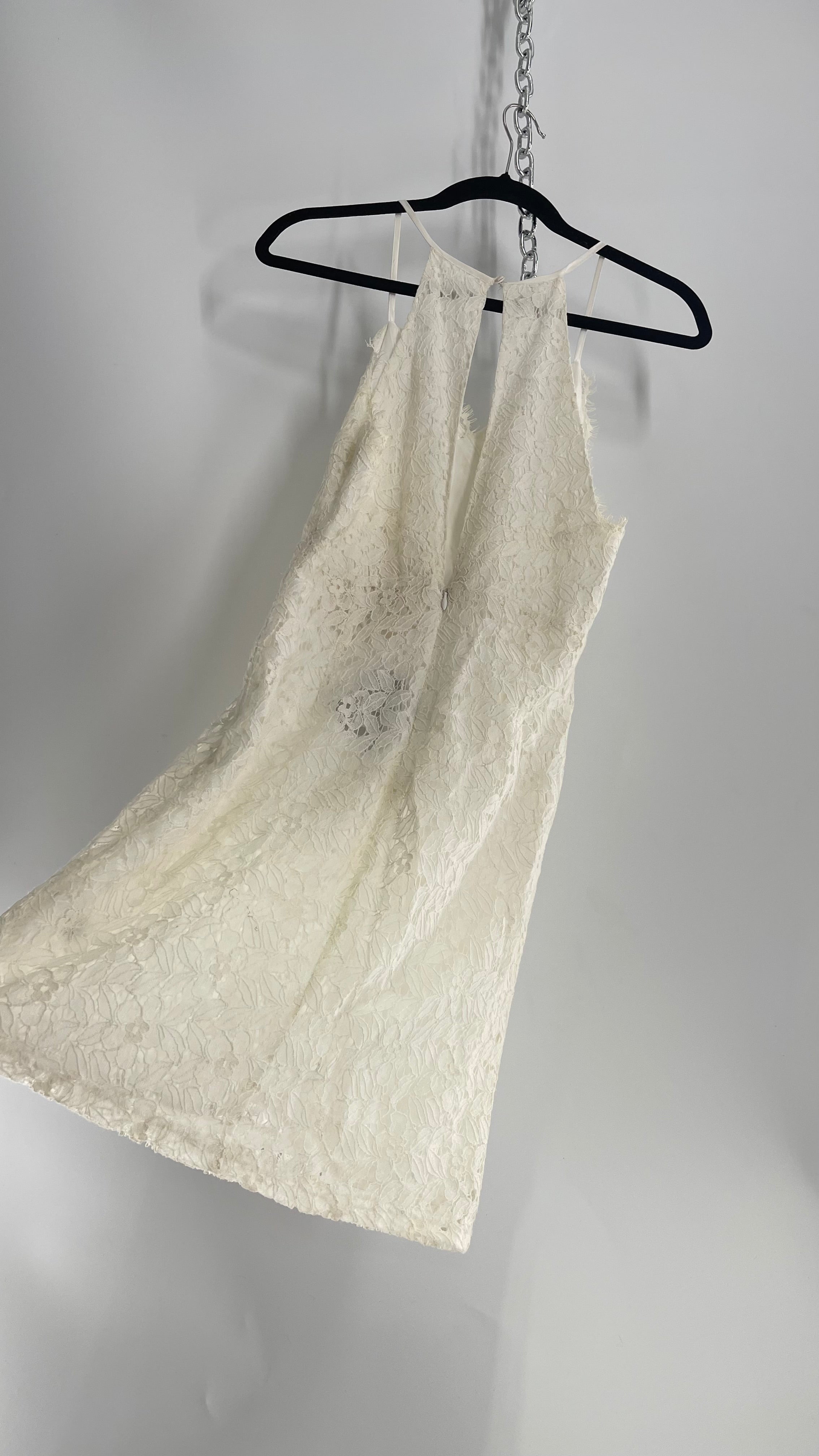 Urban Outfitters Kimchi Blue White Lace Mini Dress (10/Medium) – The Thrifty Hippy