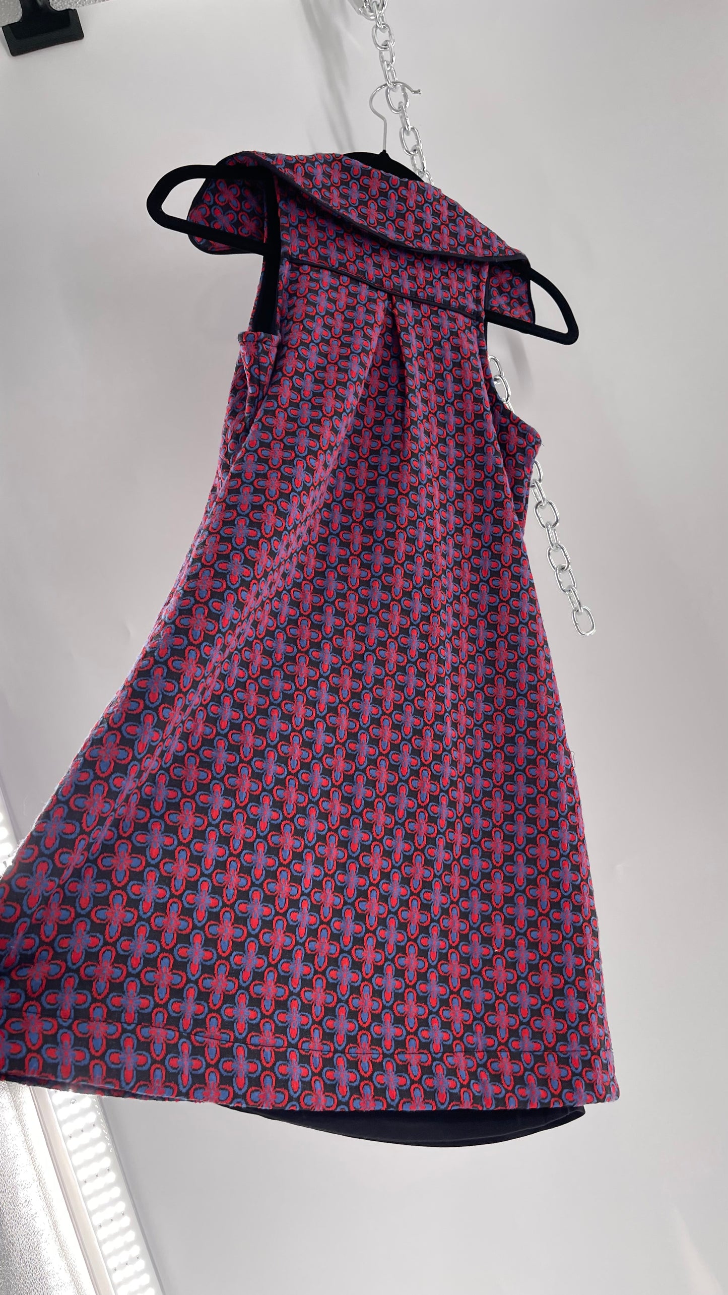 Maeve Anthropologie 1970s Retro Collared Tunic Mini Dress (XXS)