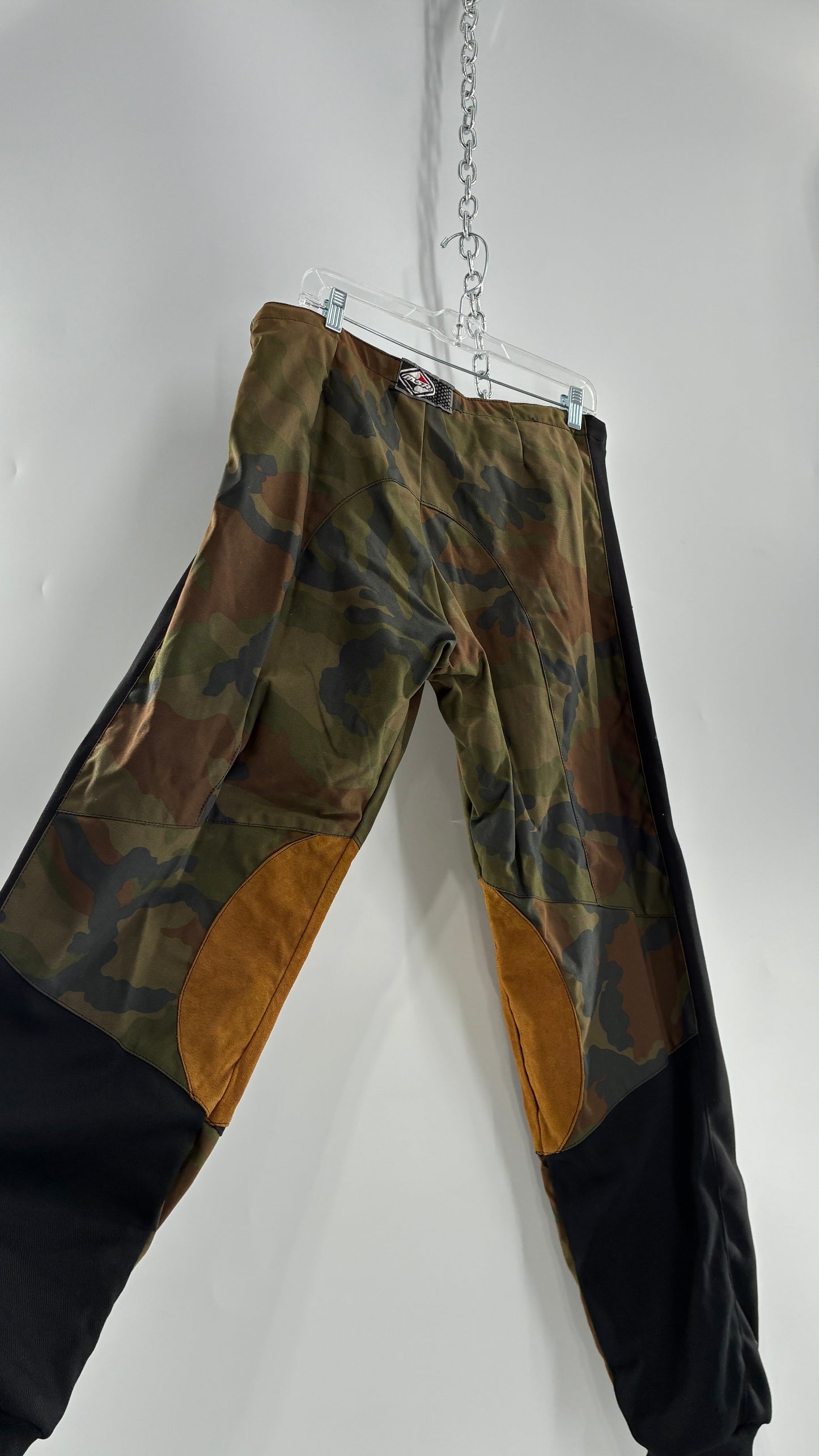 Vintage MSR Moto Camouflage Riding Pants Low Rise Side Buckle (34”)