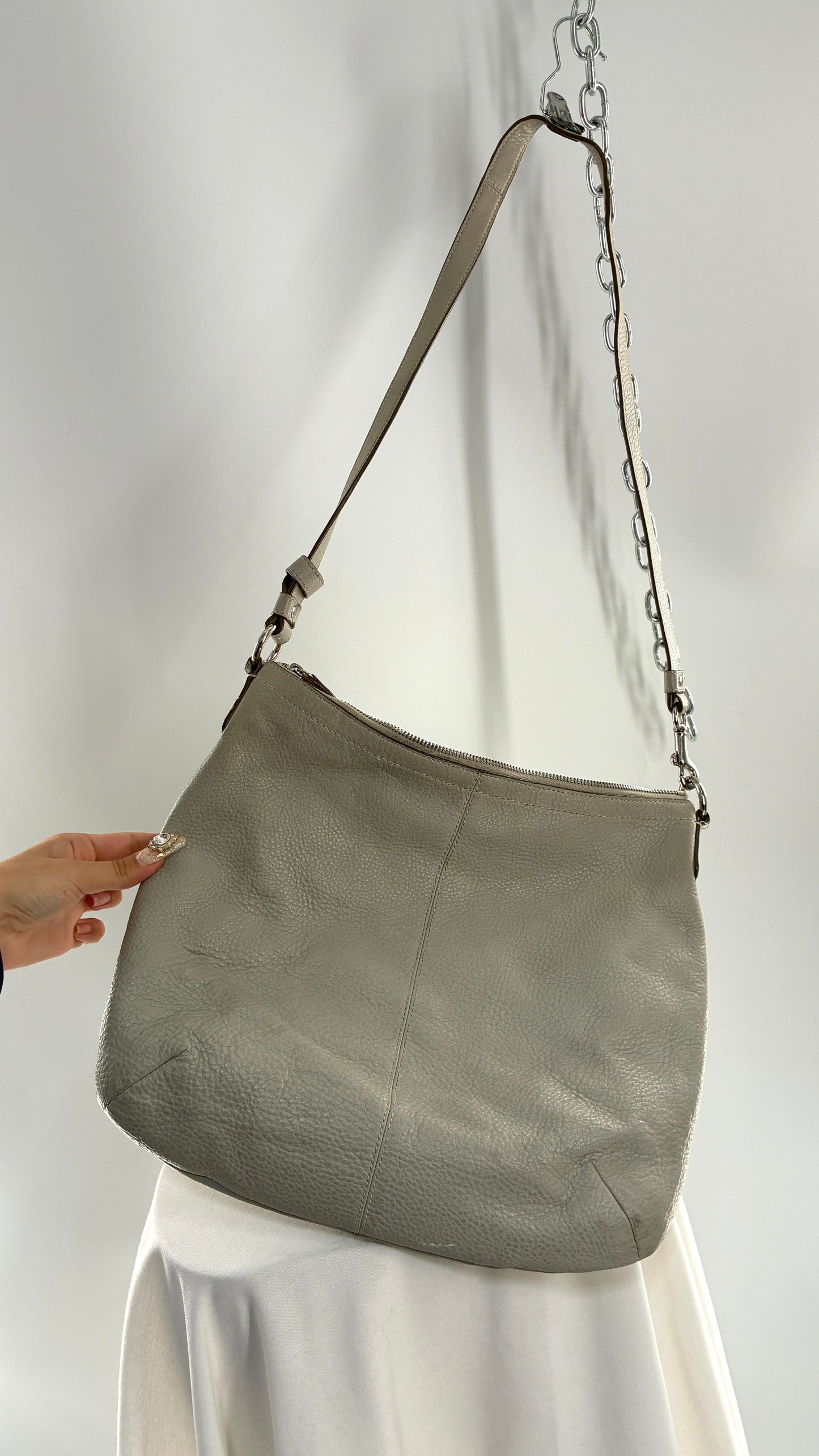 Vintage COACH Penelope Grey Leather Crossbody