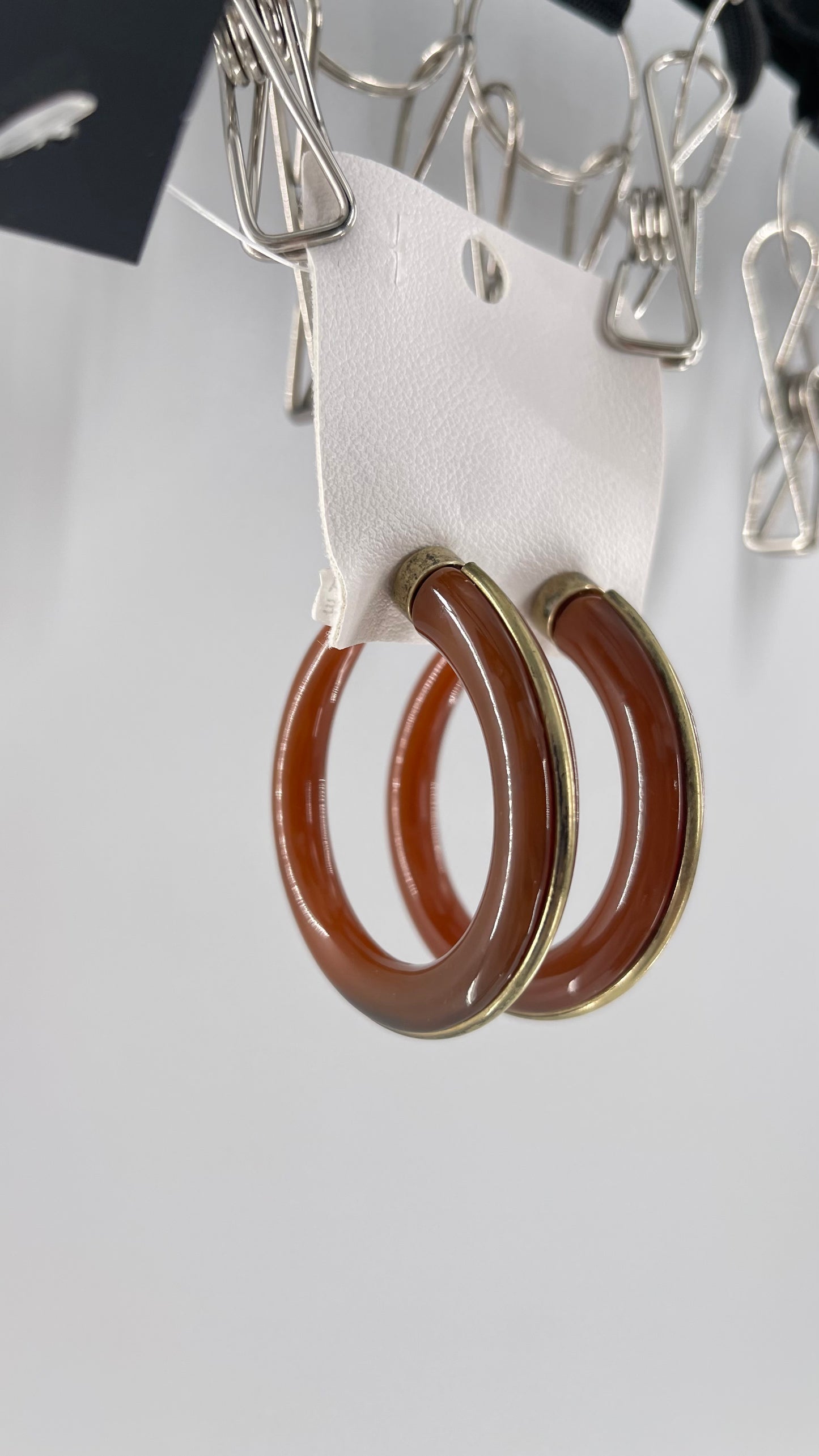 Free People Brown + Brass Hoop Earring
