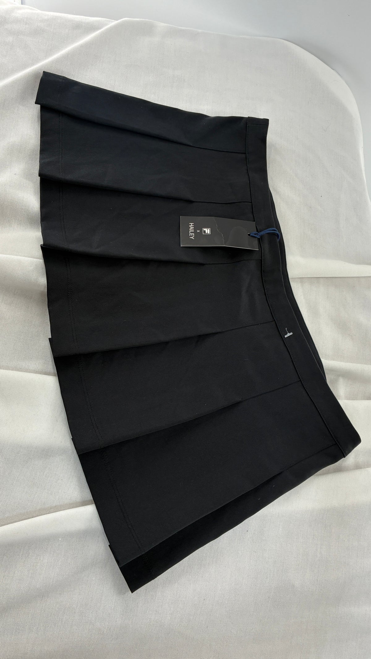 FILA X HAILEY Black Micro Mini Pleated Skirt with Tags (6)