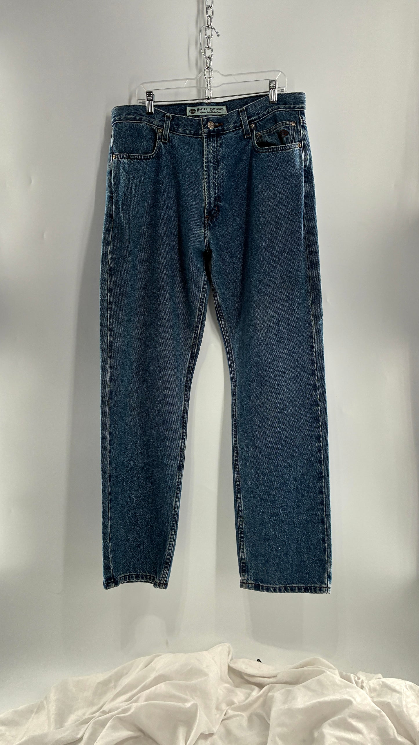 Vintage Harley Davidson Unisex Straight Leg Jeans (36x32)