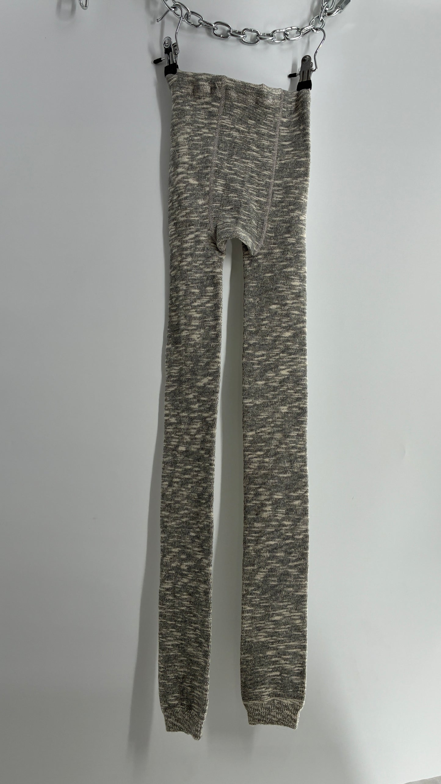 NWOT Grey Thick Knit Footless Tights