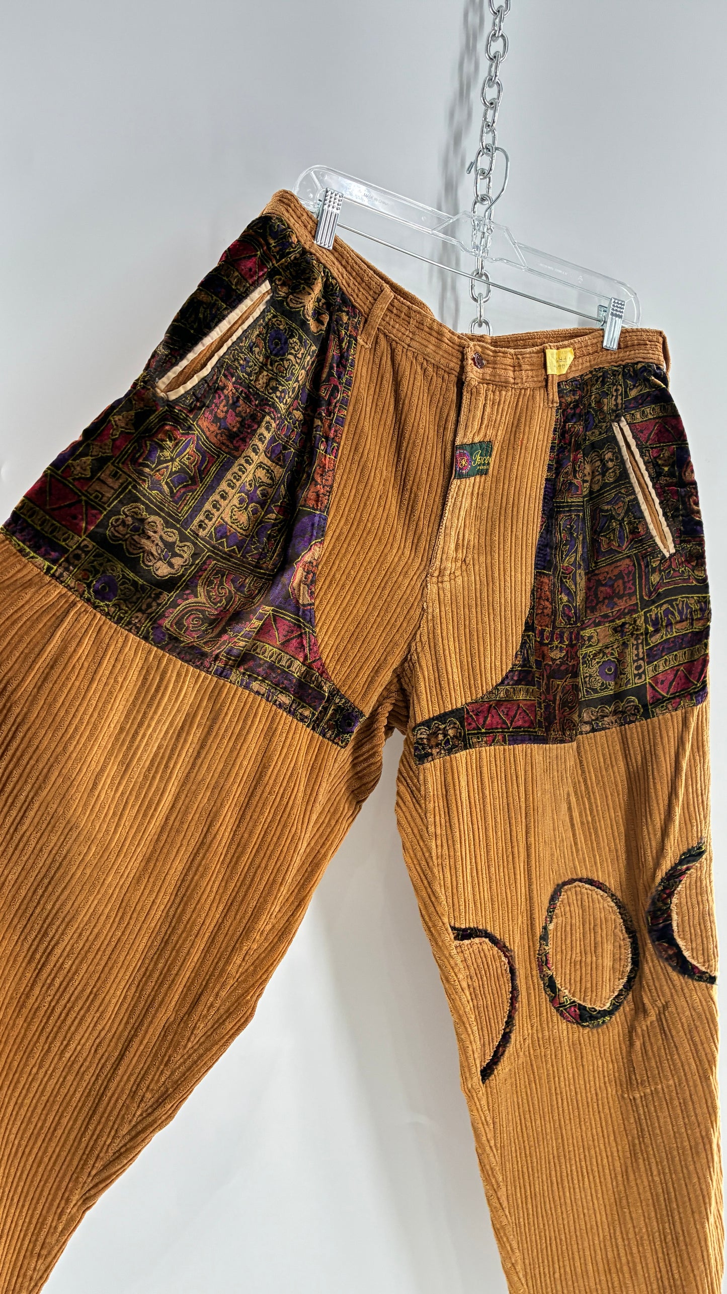 Vintage Men’s 1980s ROCOCO Le Parisien Corduroy Patchwork Pants (Medium)