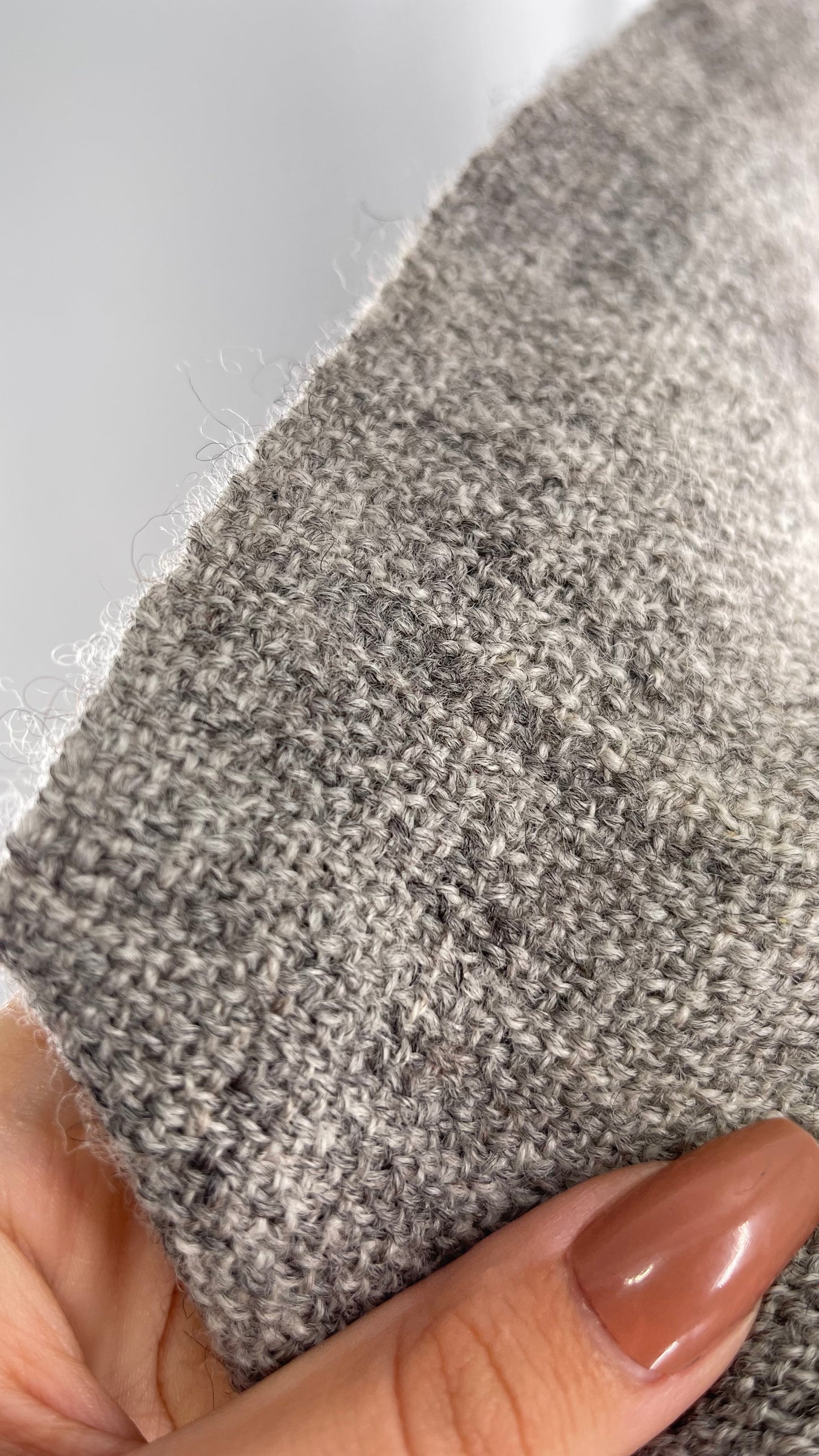 JuSt Shetland Handspun + Handwoven Shetland Yarn Julia Downing Nordus, Scousburgh Grey Woven Scarf