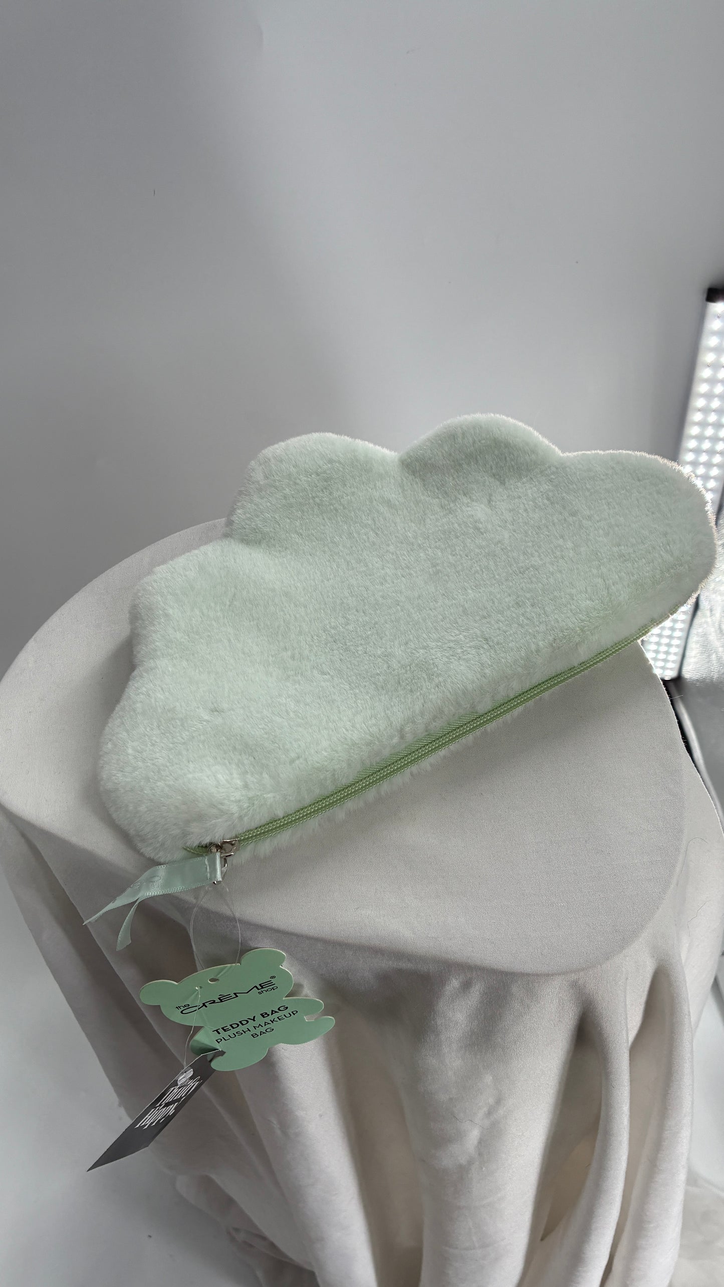 Plush Cloud Makeup Bag with Tags Attached