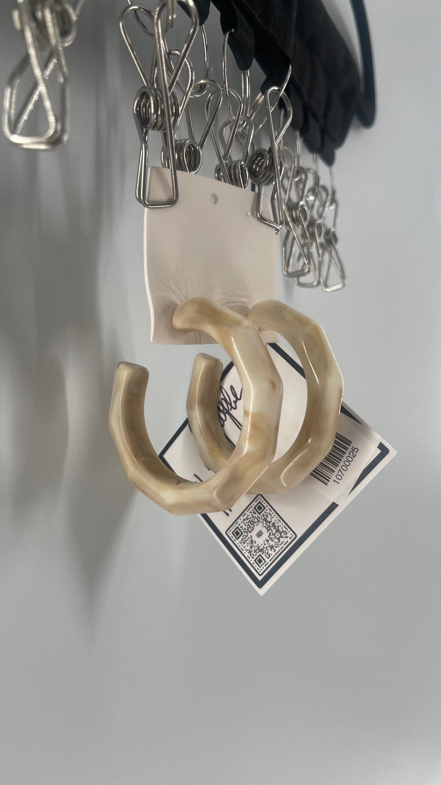 Free People Bone Toned Hoop Earring