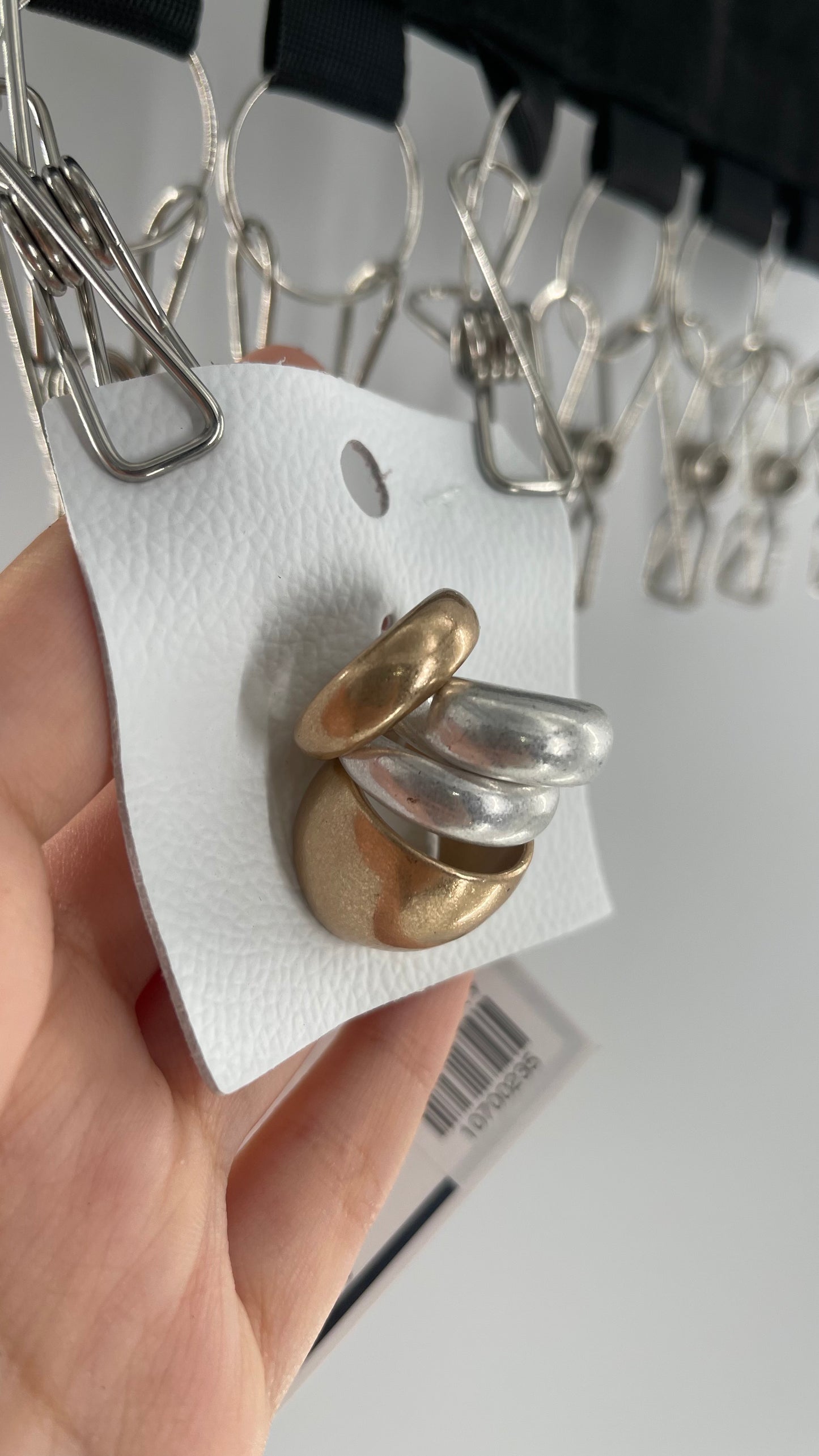 Free People Heavy Duty Mixed Metal Ring Set