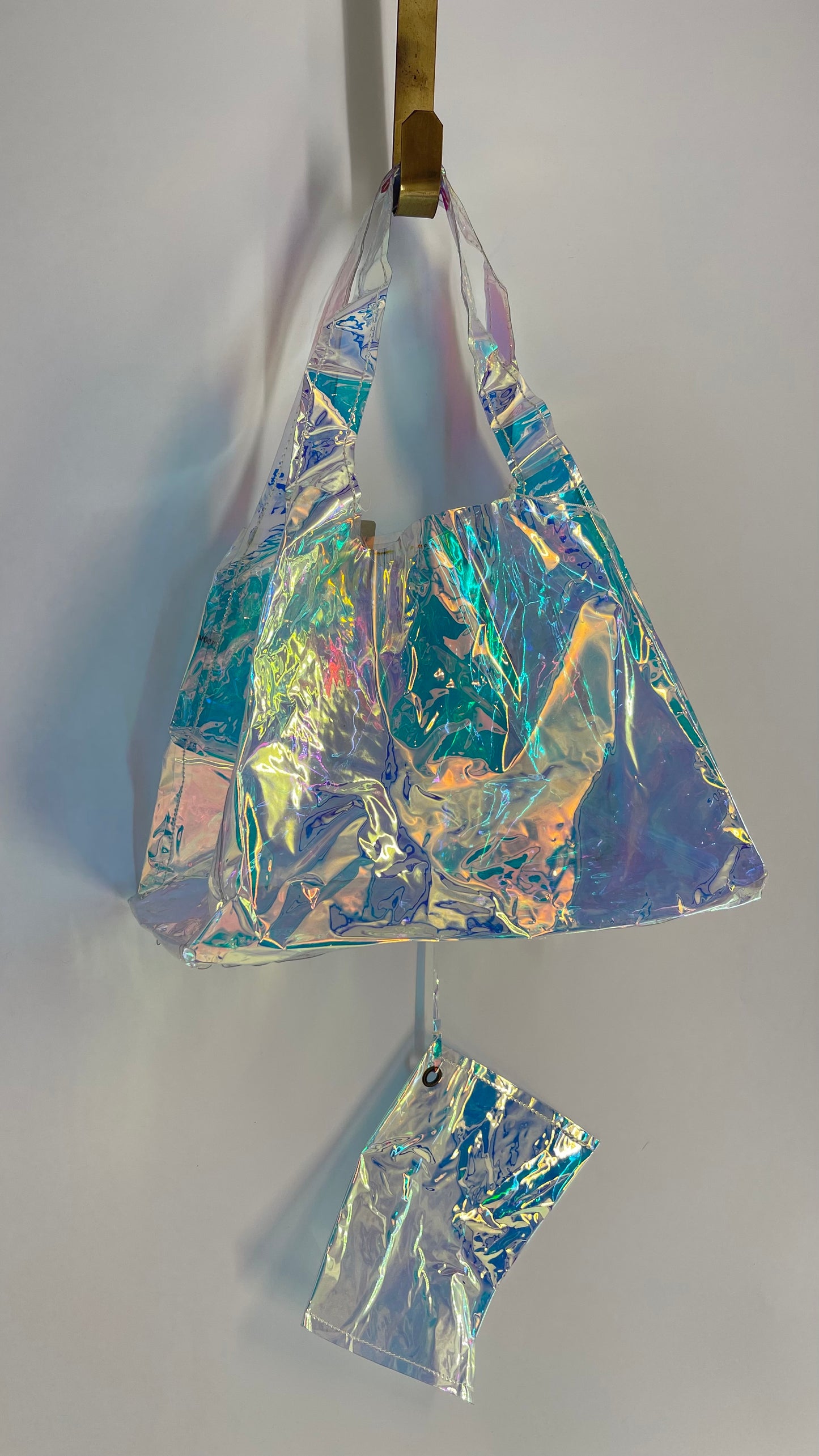 Free People Movement Iridescent Color Changing Tote Bag and Pouch Set