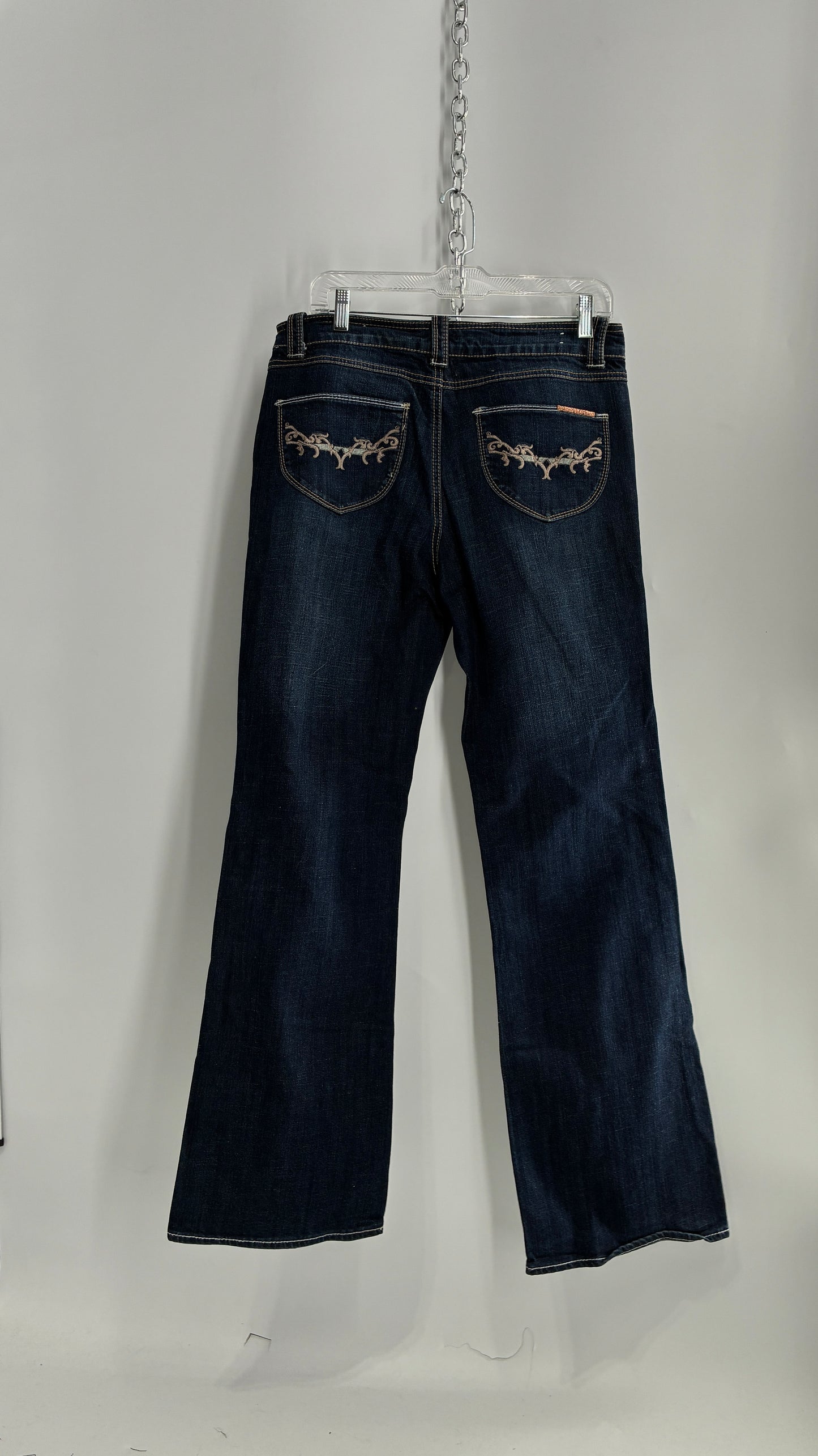 Vintage BUFFALO Dark Wash Embroidered Pocket Jeans (32x33)