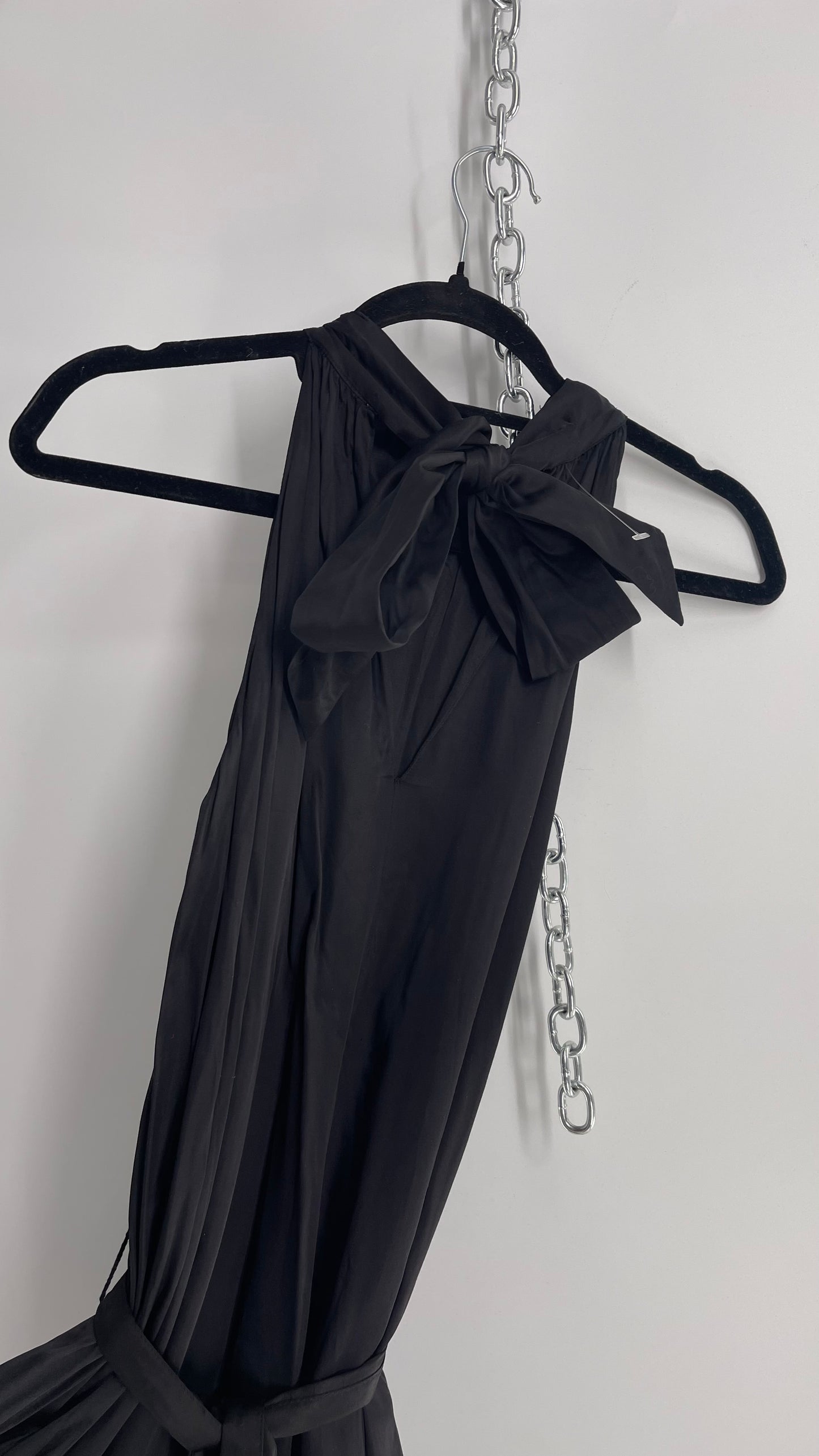 Cleobella Black Silky Shiny Full Length Gown with Tags Attached (Small)