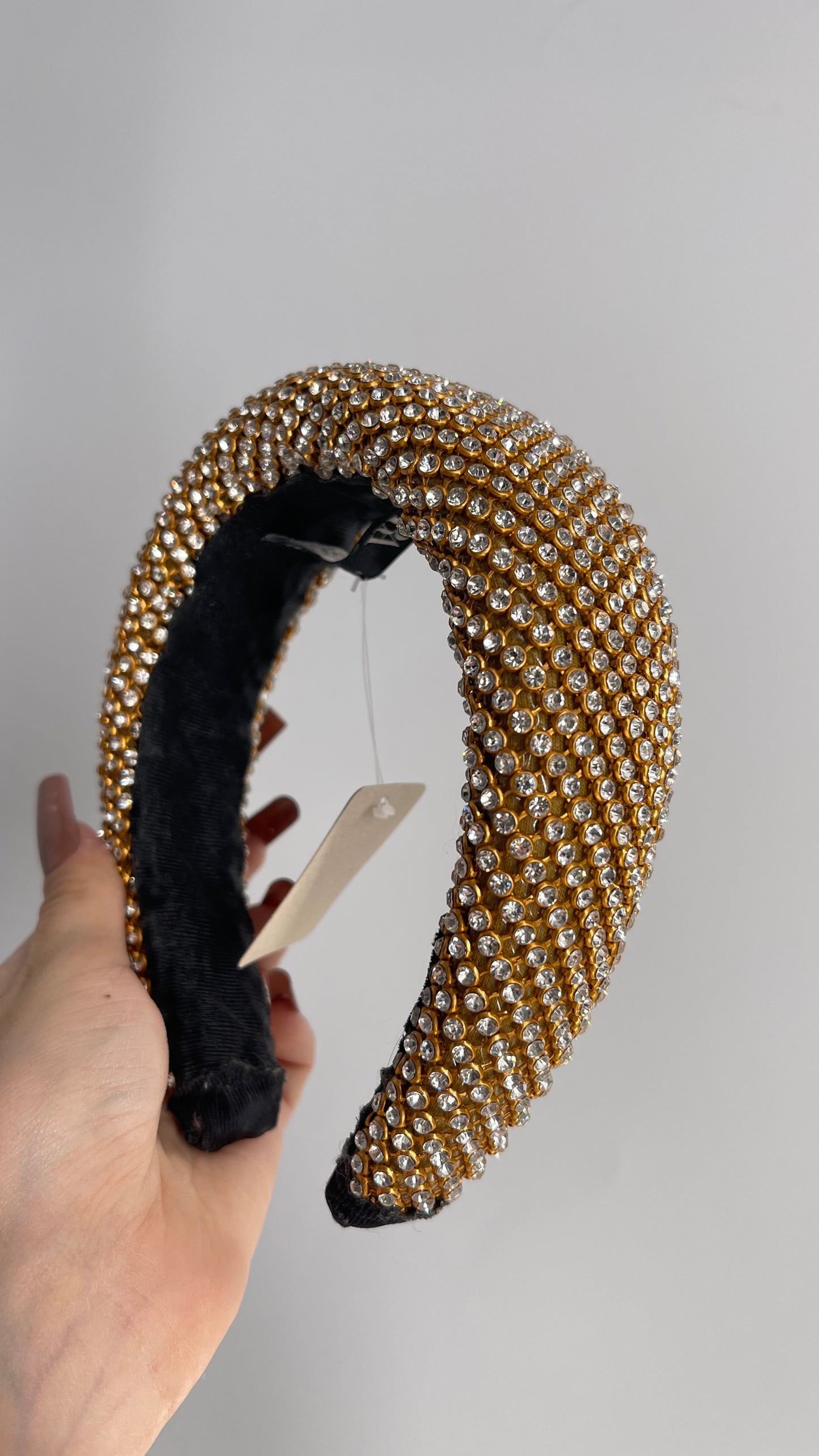 ZARA Thick Gold Rhinestone Headband