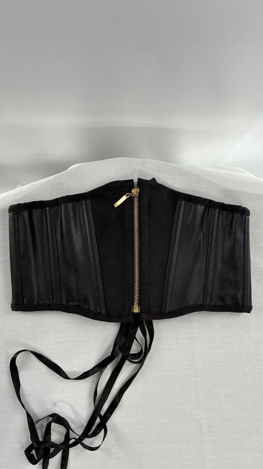 Vintage BACI Lingerie Corseted Zip Front Belt with Boning (Large)