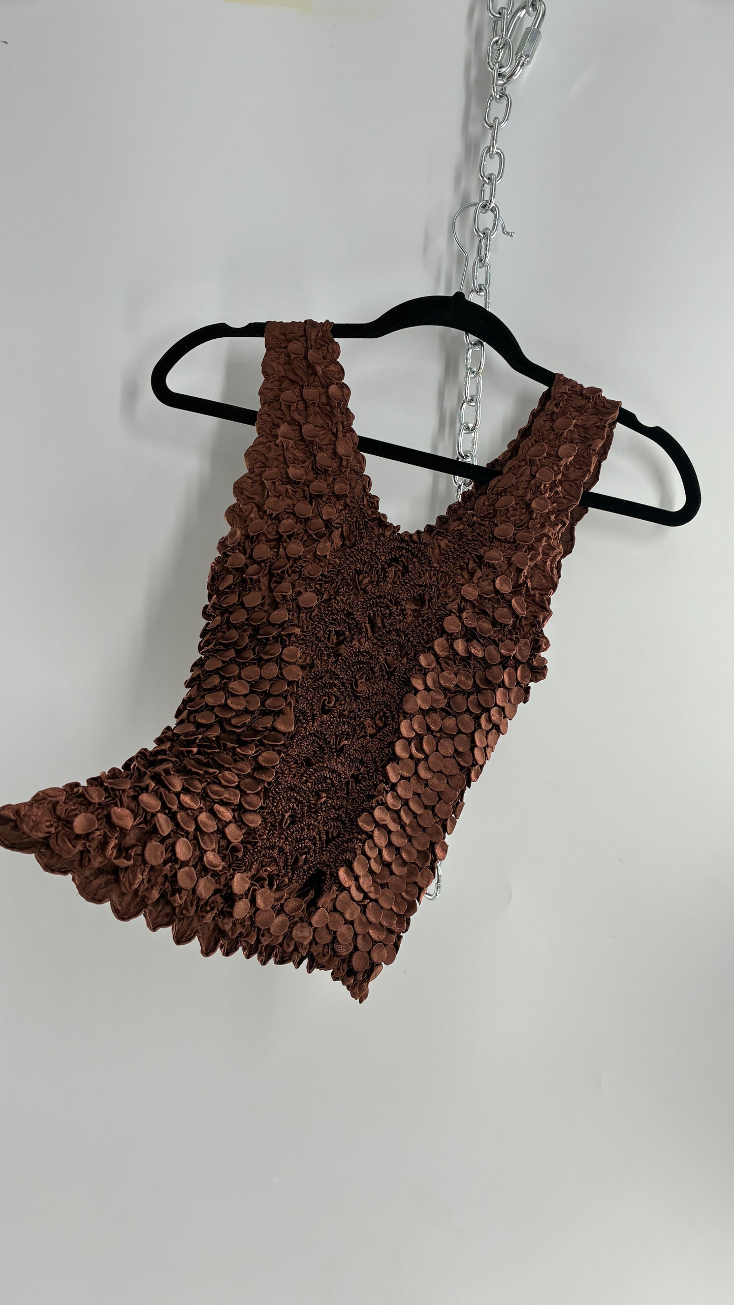 Vintage 1990s Brown Textured Popcorn Camisole (OS)