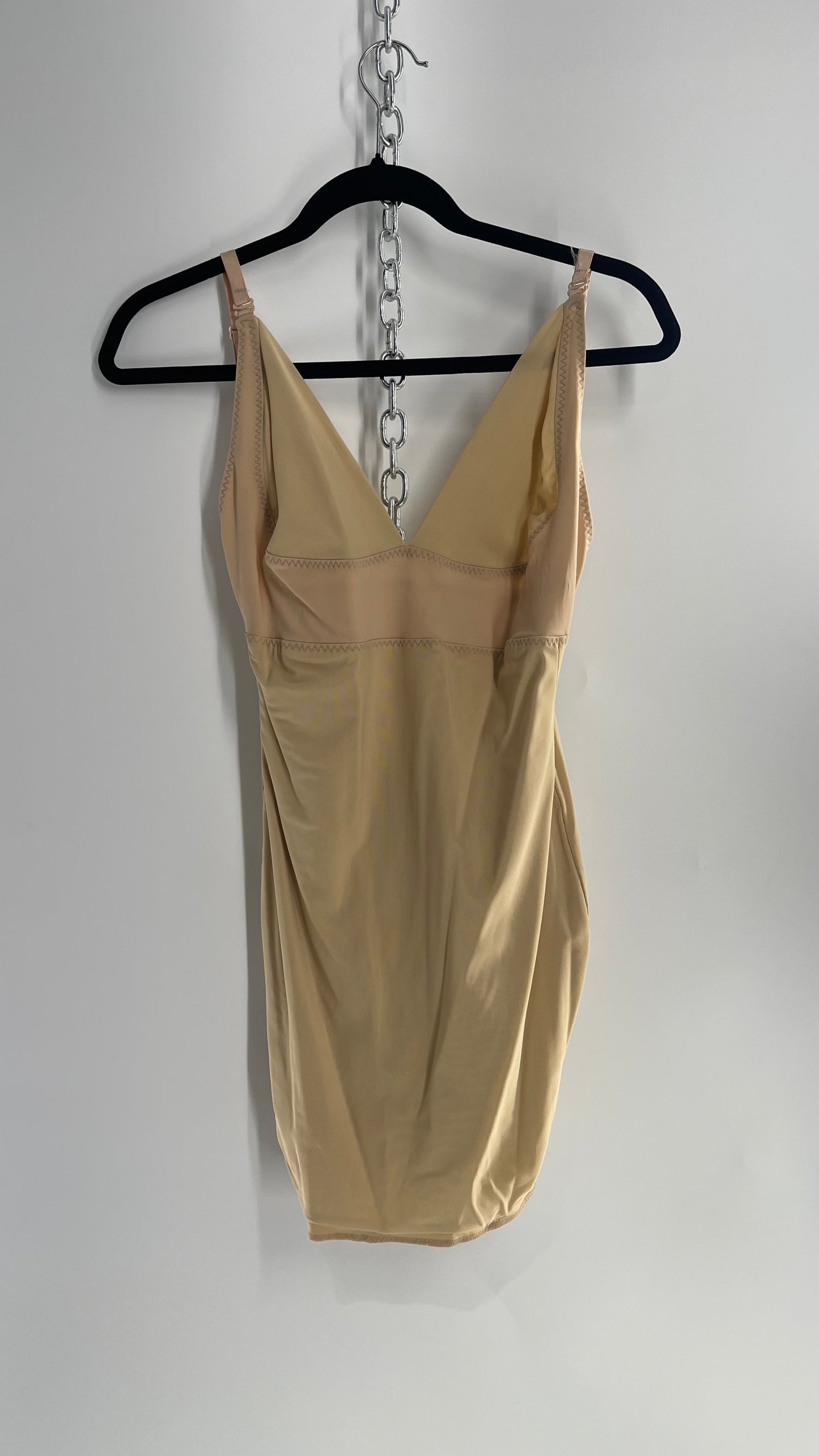 Yummie Beige Two Faced Tech Control Shapewear Mini (Large)