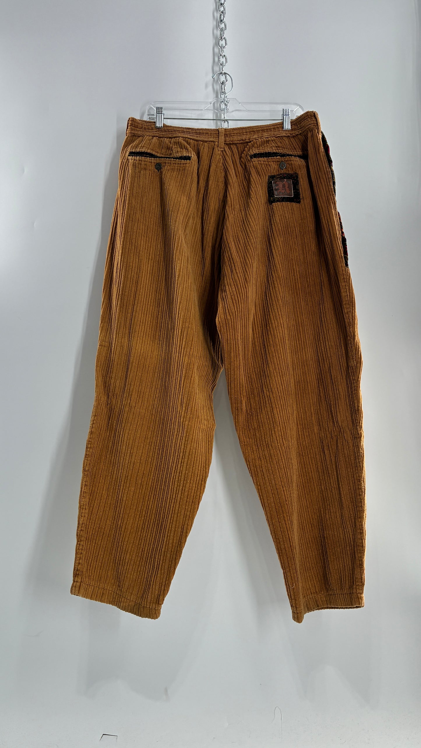 Vintage Men’s 1980s ROCOCO Le Parisien Corduroy Patchwork Pants (Medium)
