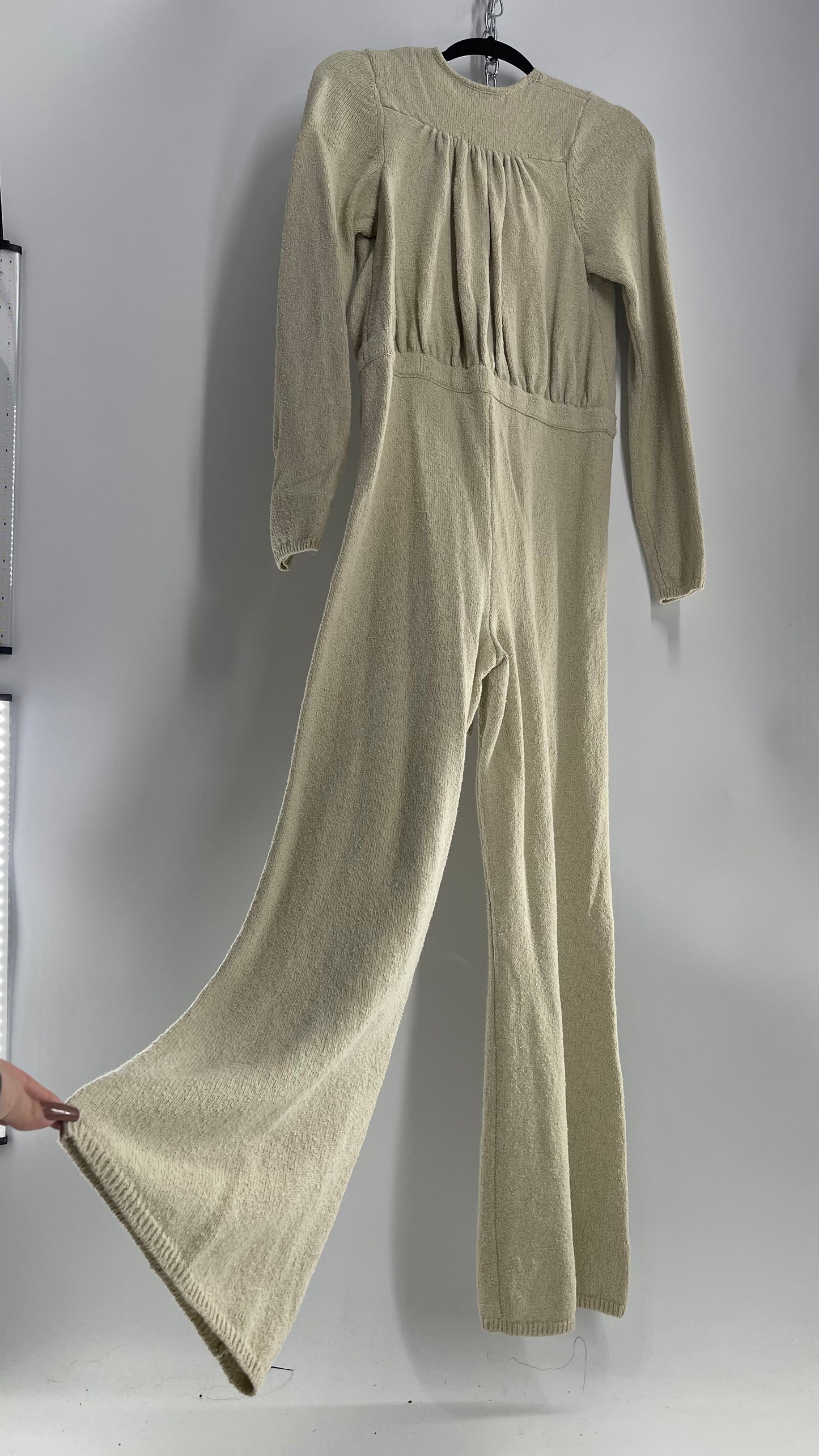 Free People Sage Thick Knit Jumpsuit (Large)