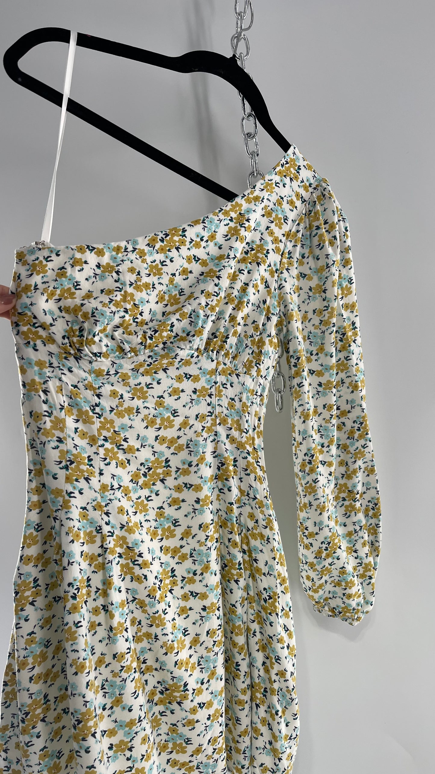 Free People One Sleeve Floral Dress (0)