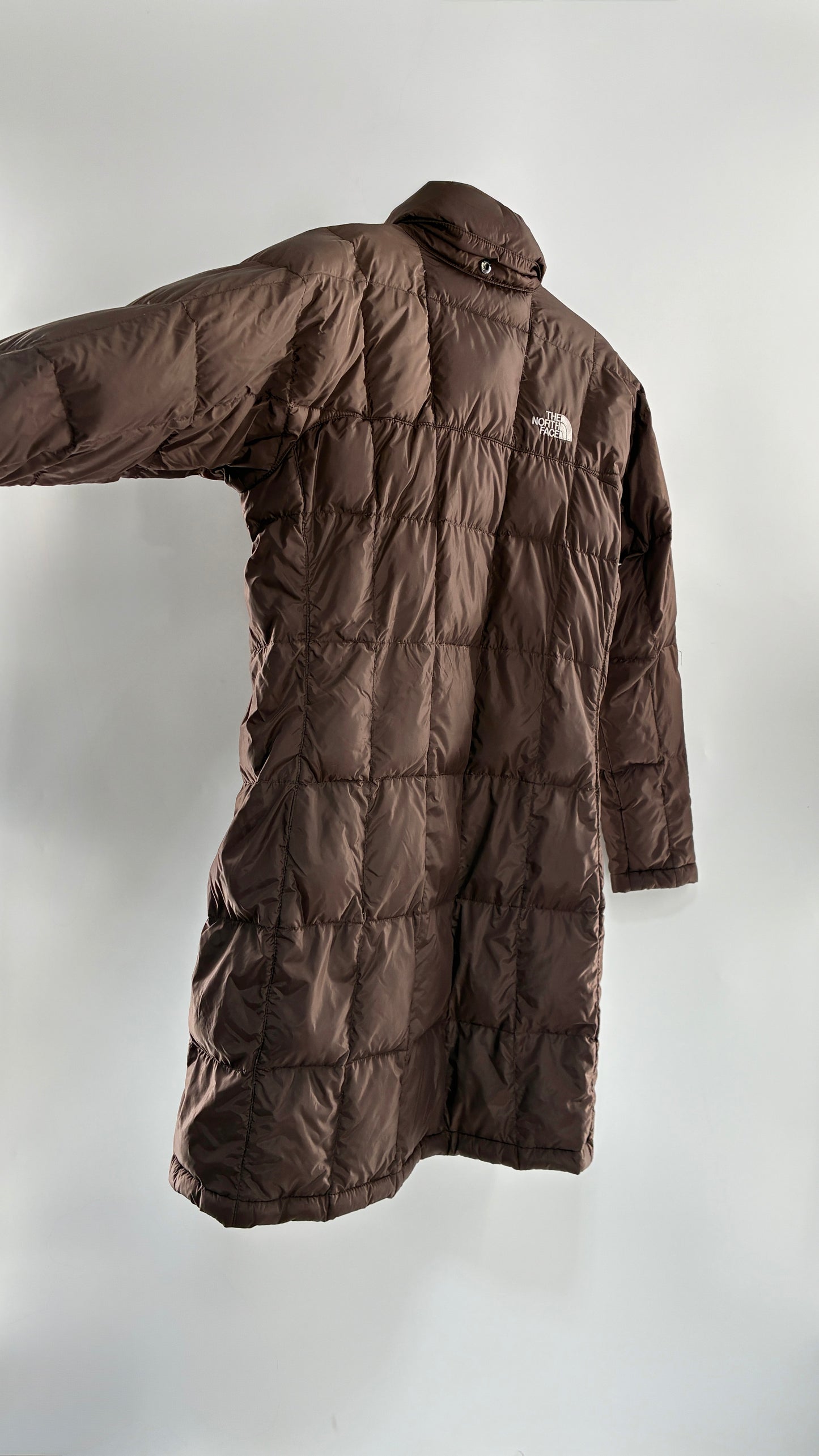 Vintage 1990s NORTH FACE Brown Bubble Puffer Coat (Small)