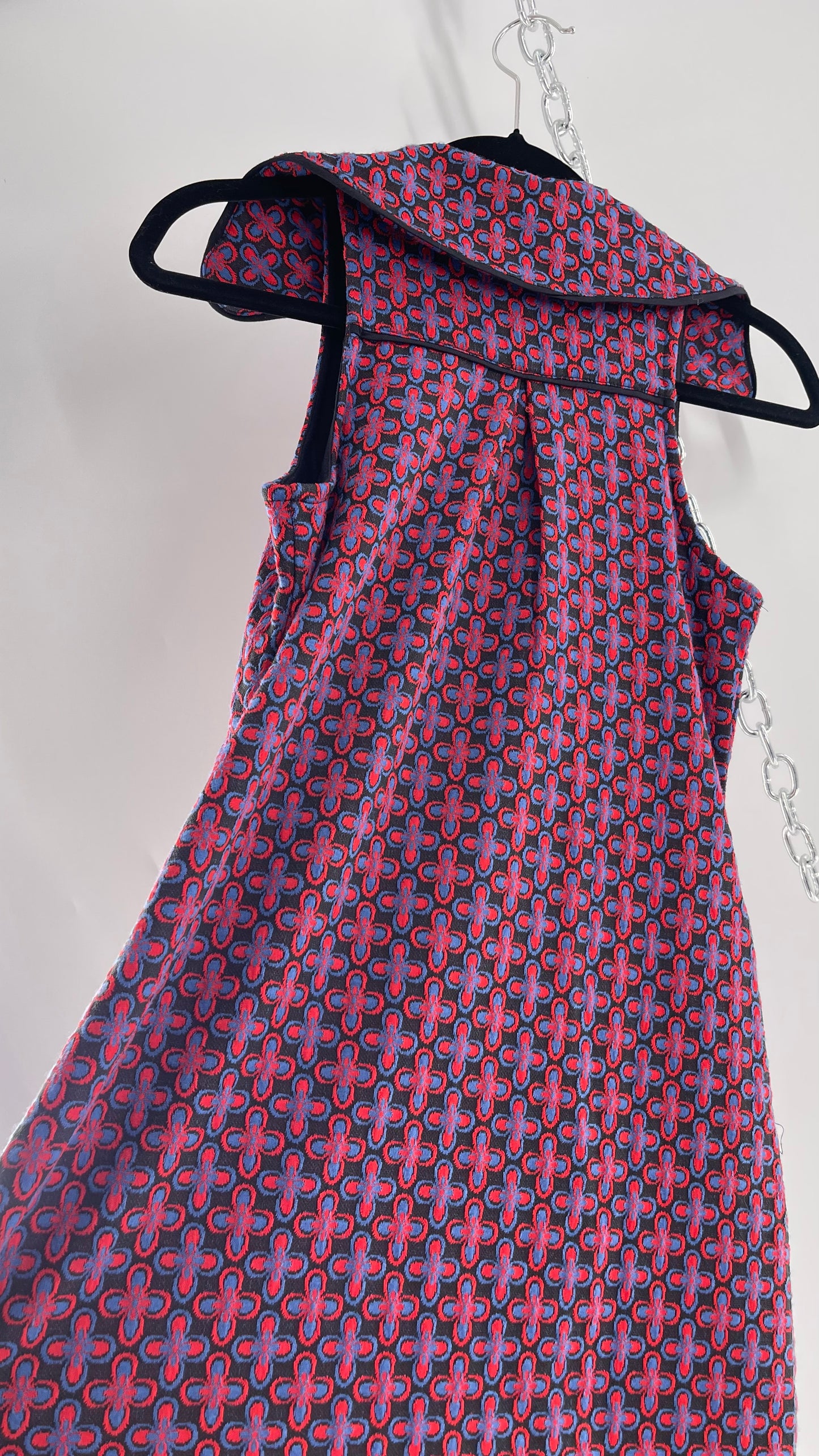 Maeve Anthropologie 1970s Retro Collared Tunic Mini Dress (XXS)