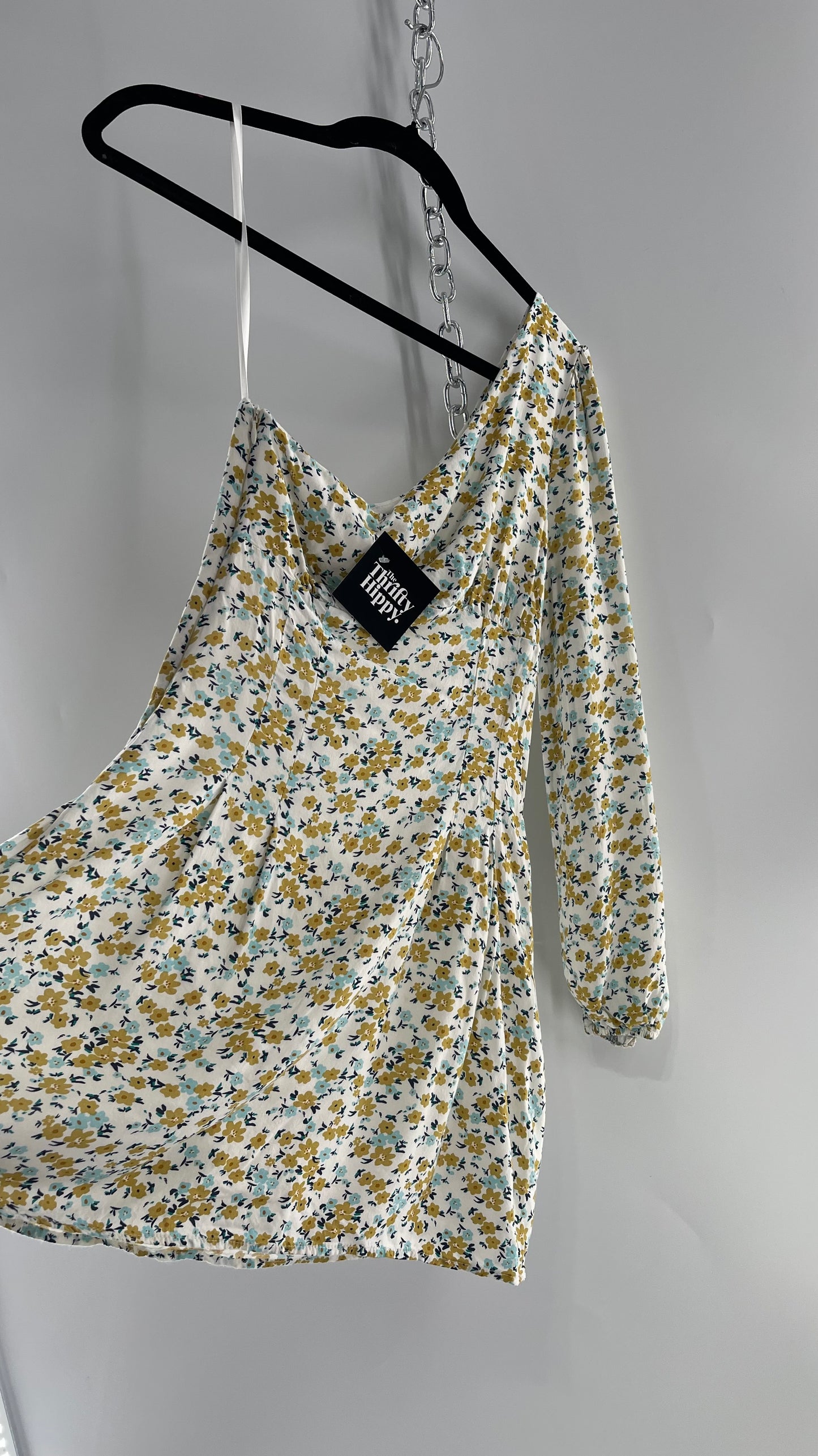 Free People One Sleeve Floral Dress (0)