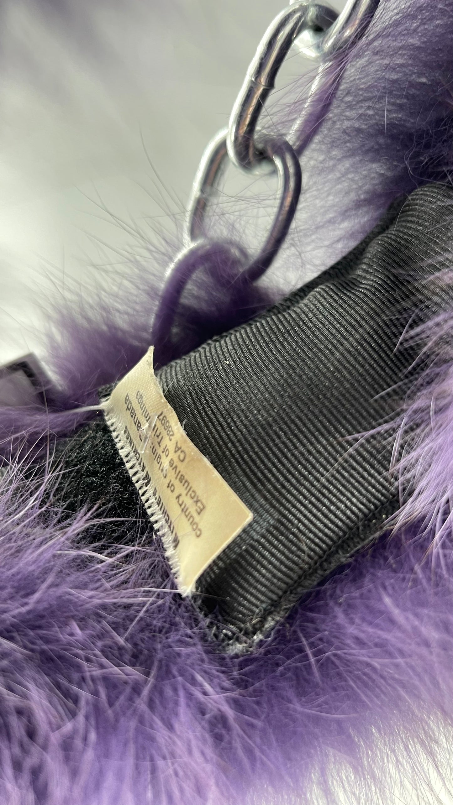 Vintage Purple Rabbit Fur Headband