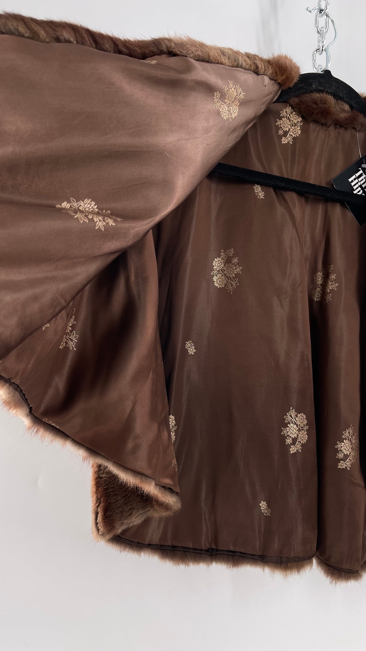 Vintage Brown Multi-toned Cape (One Size)