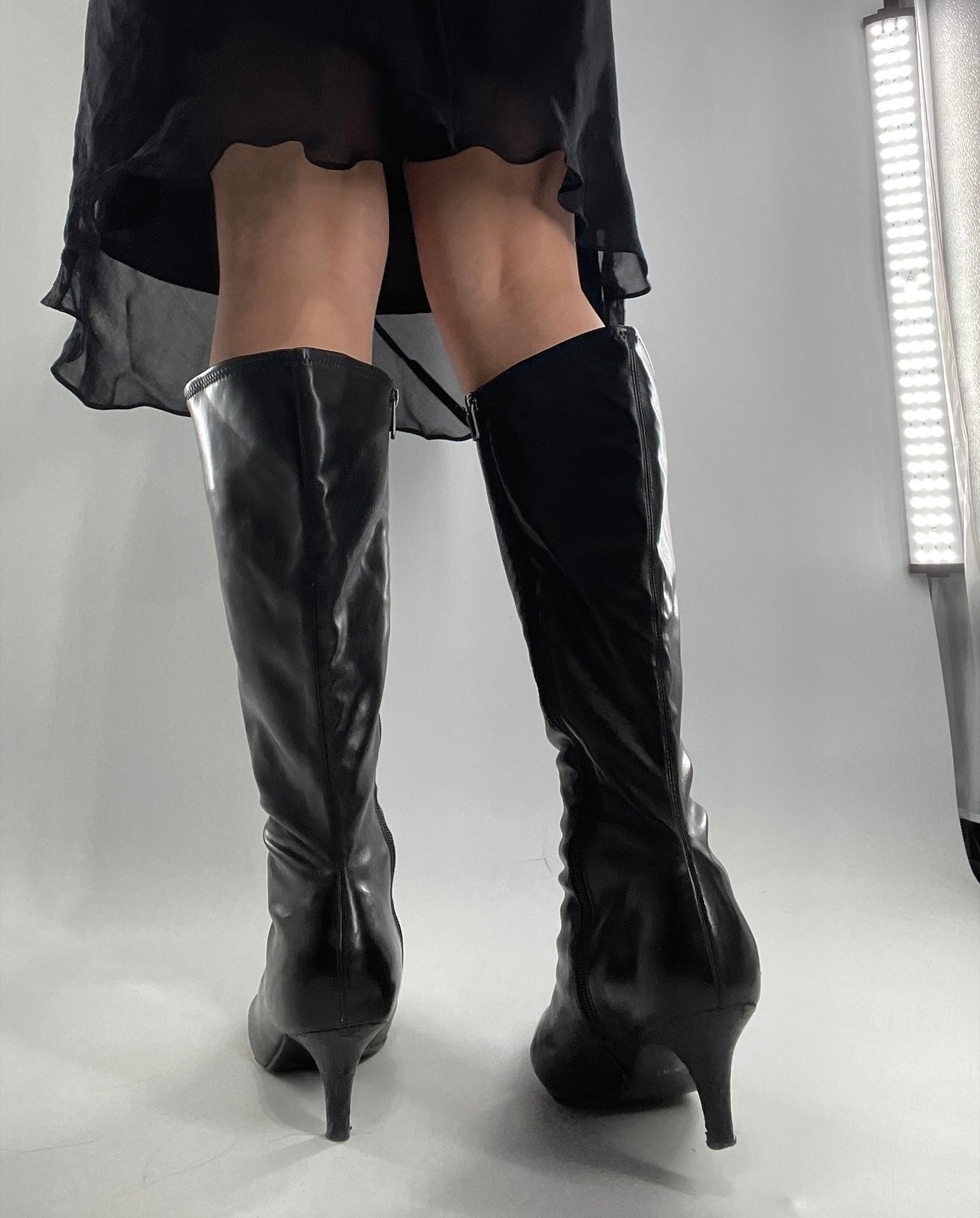 Vintage Kitten Heel Knee High Boots